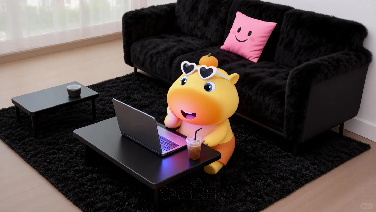 水豚噜噜壁纸丨工作系手机平板治愈背景壁纸