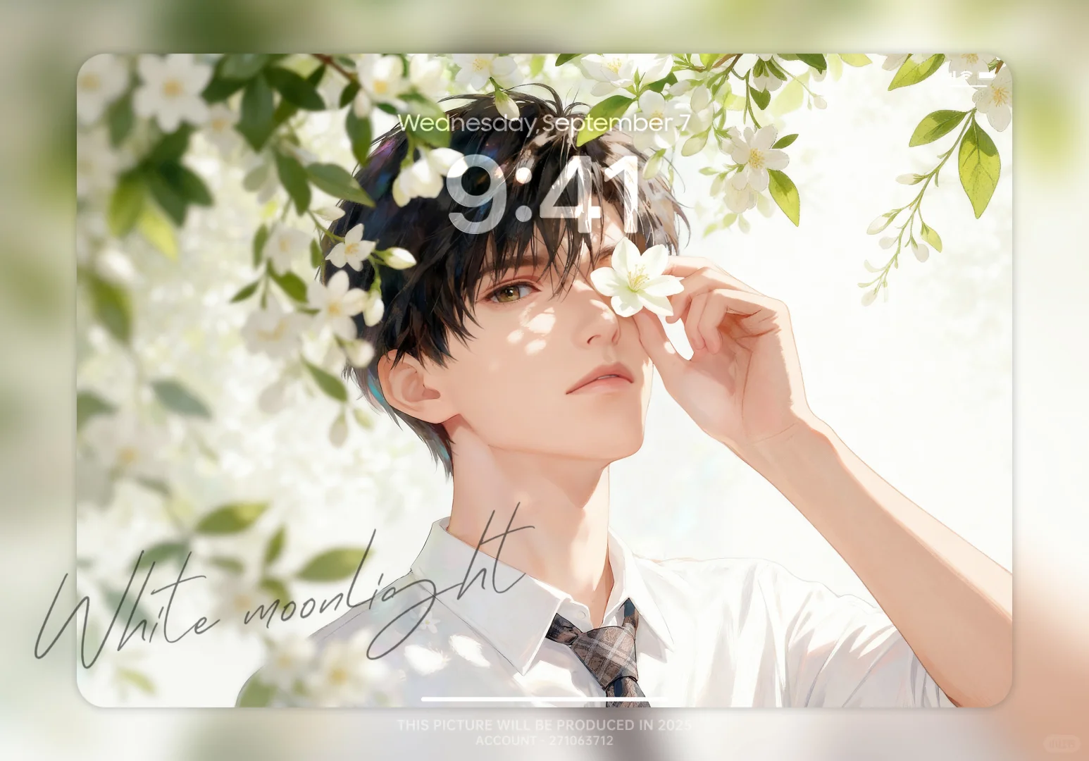 花掩眸时平板壁纸展示