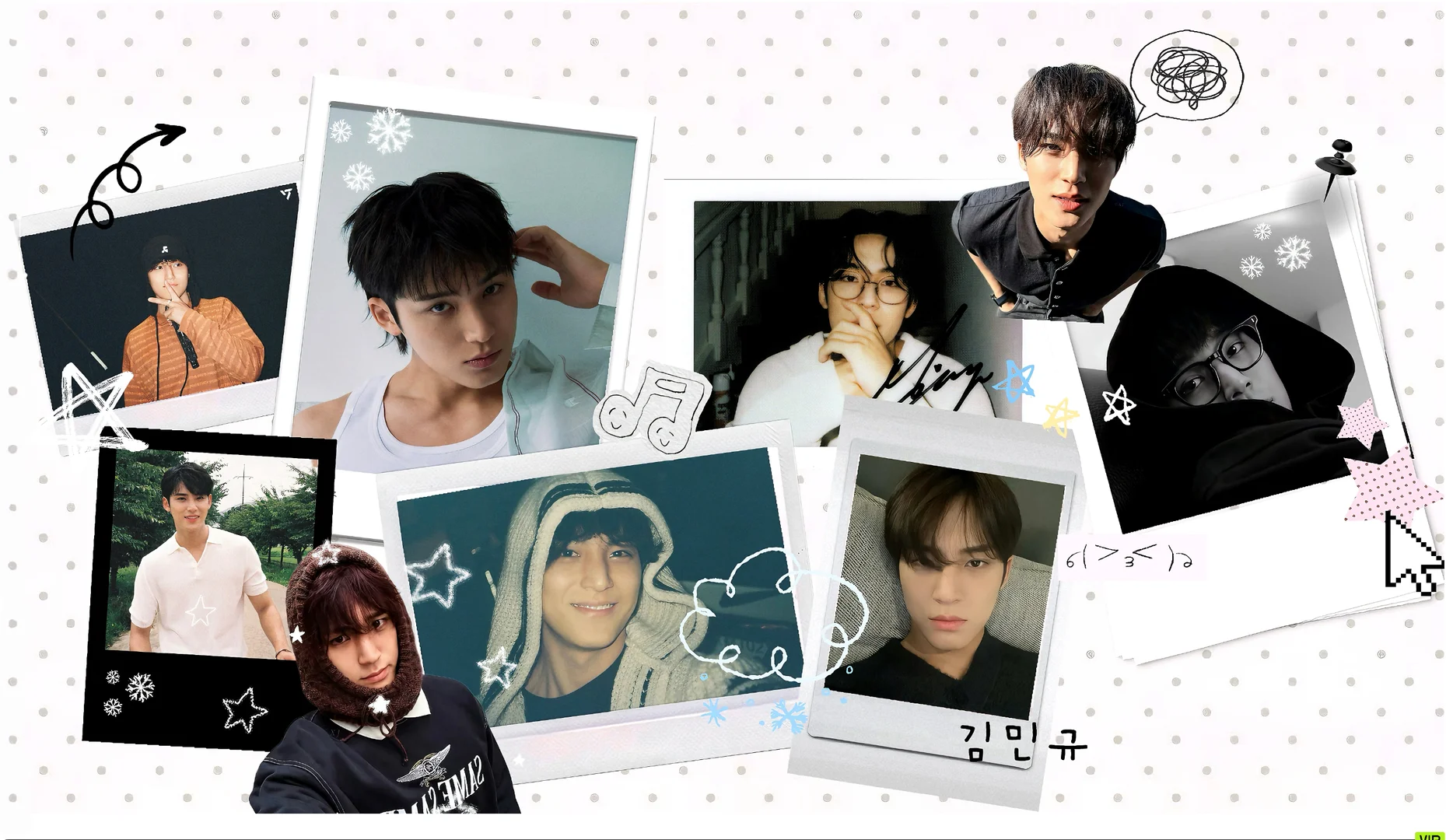 SEVENTEEN 珉奎拍立得壁纸