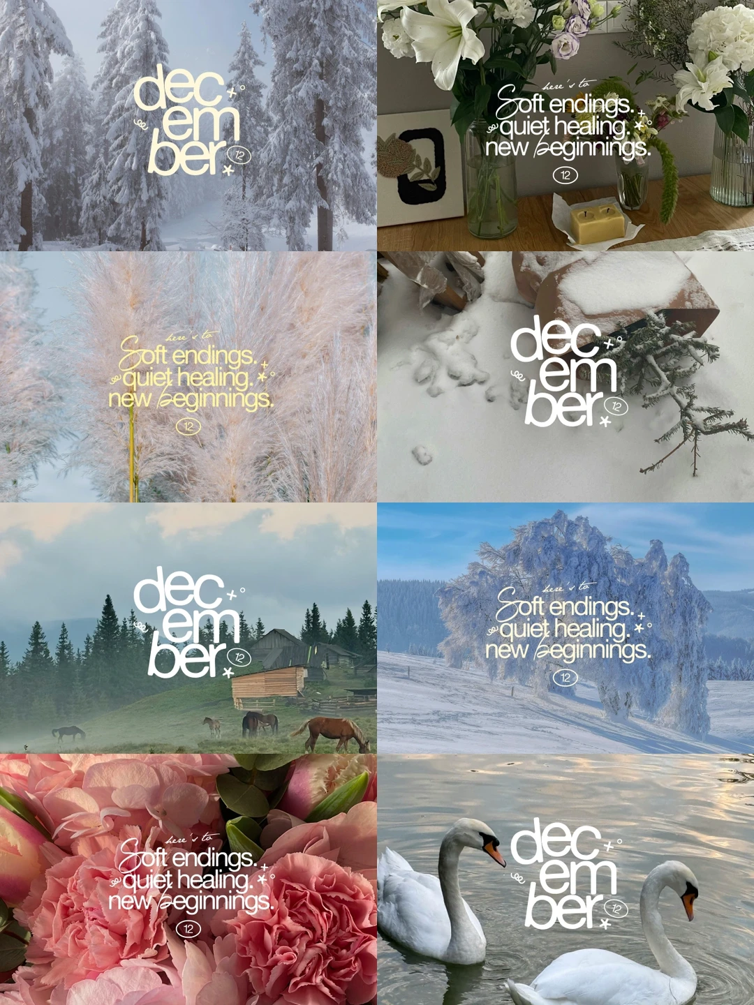 🧣绝美12月壁纸合集！🤩 首图真的放不下❄️