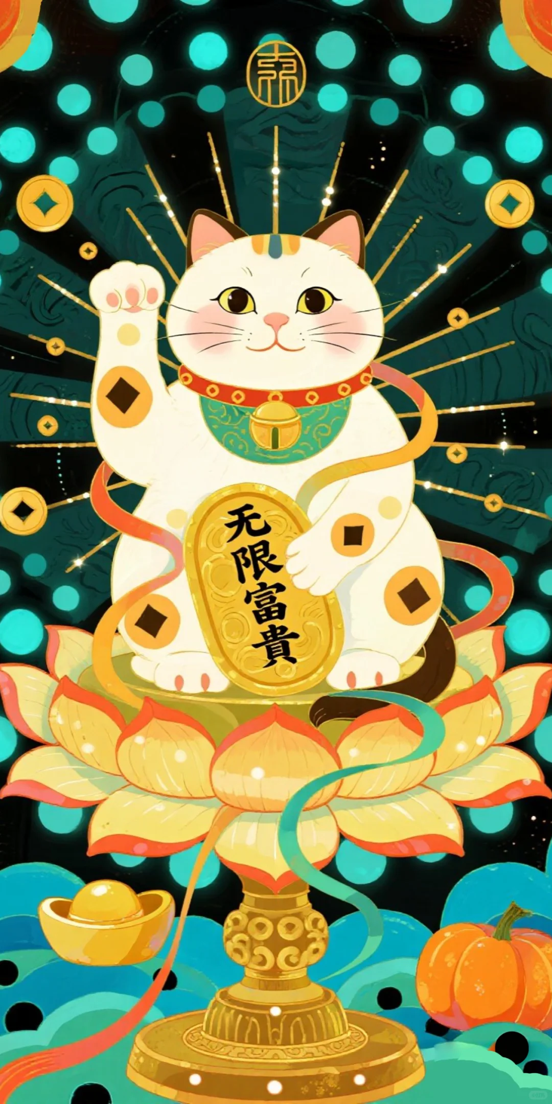 好运招财猫猫 | 手机背景壁纸