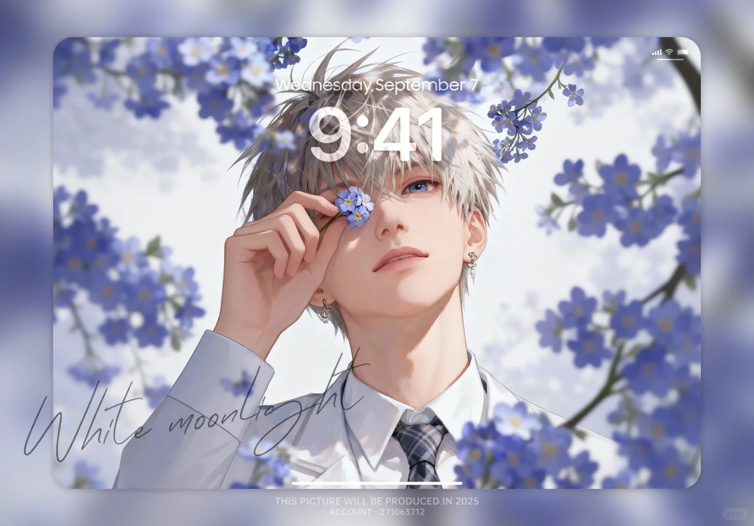 花掩眸时平板壁纸展示