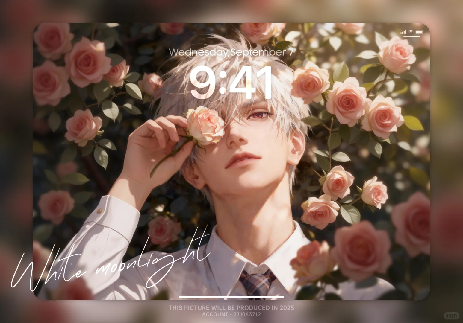 花掩眸时平板壁纸展示