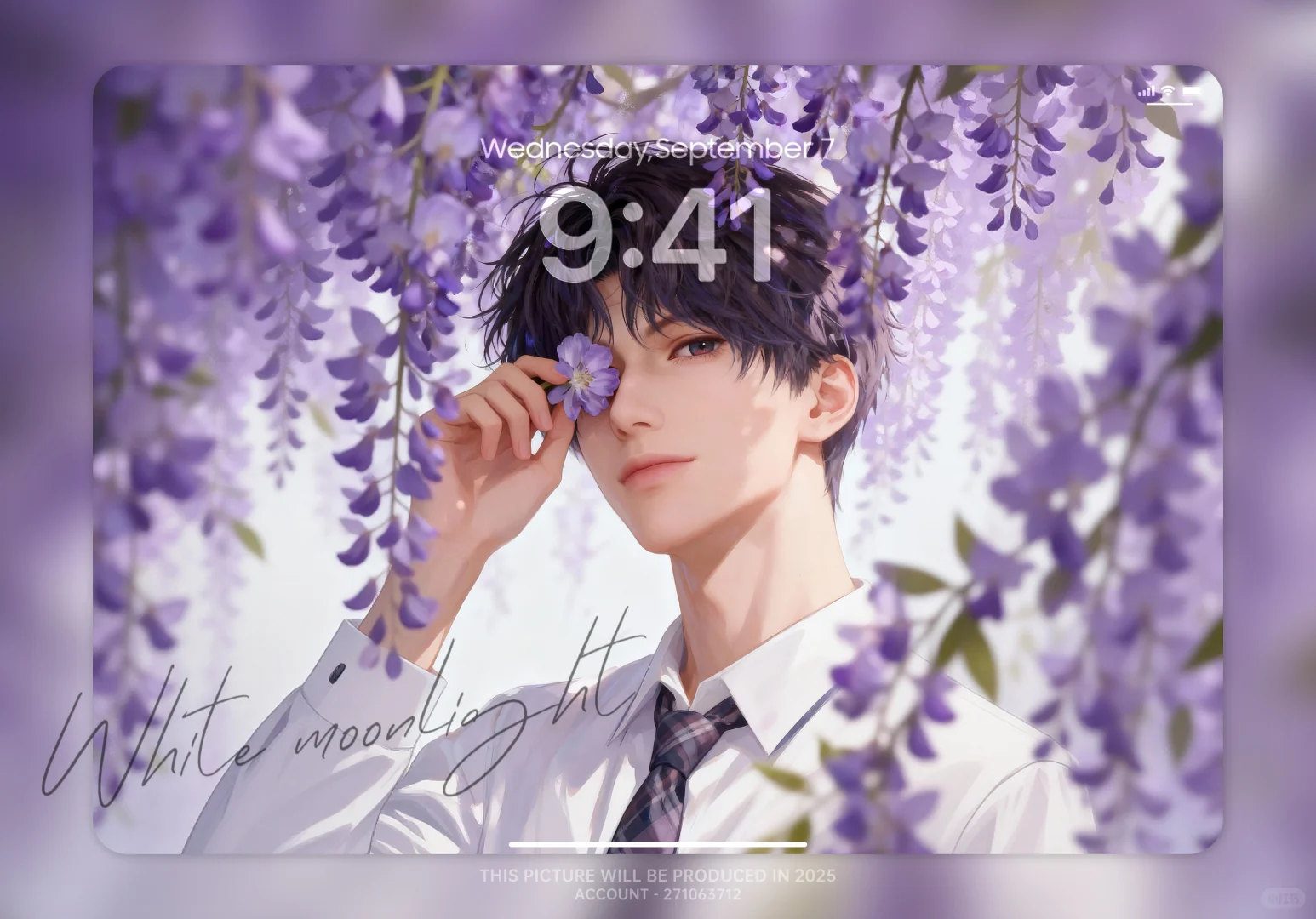 花掩眸时平板壁纸展示