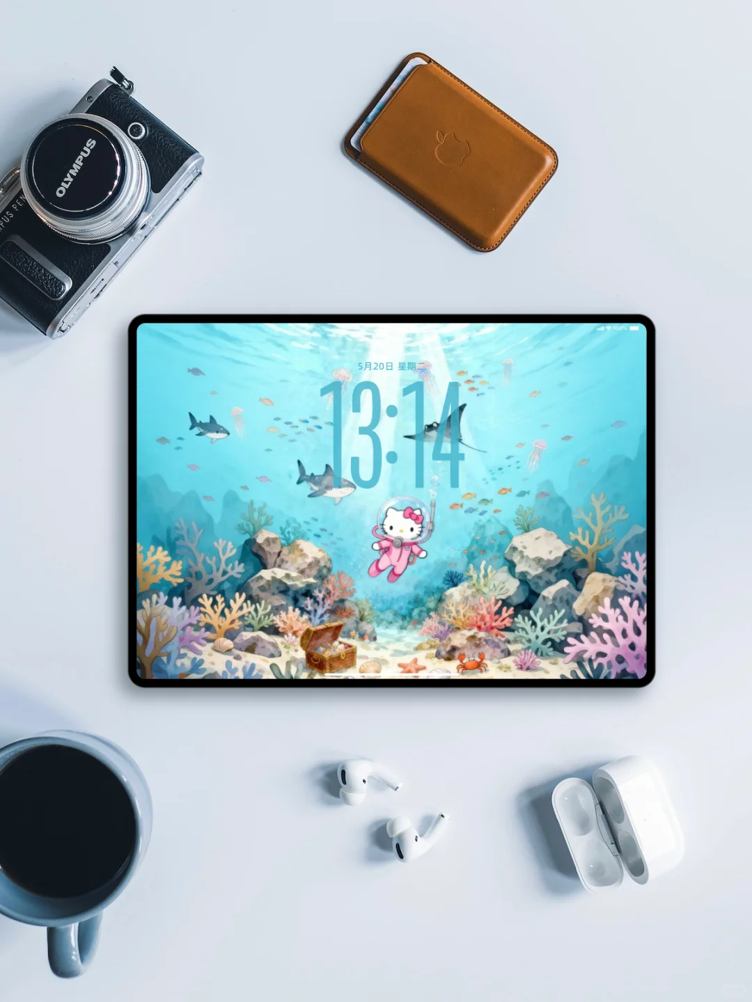 手机/平板壁纸丨HelloKitty海底世界丨007