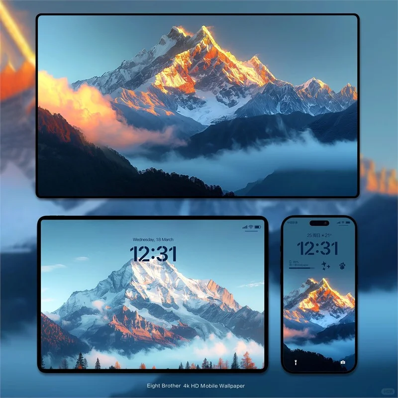 6张日照金山4K高清壁纸