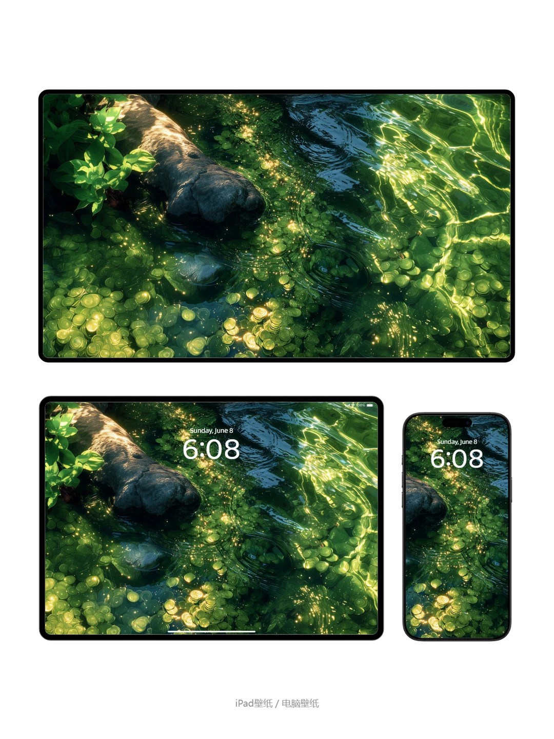 ✨流水入彩正念壁纸✨｜C³⁹⁶