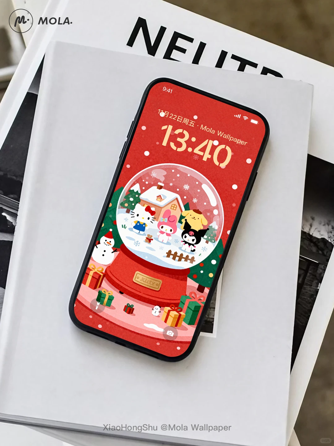 Hellokitty圣诞水晶球 | 手机壁纸 118