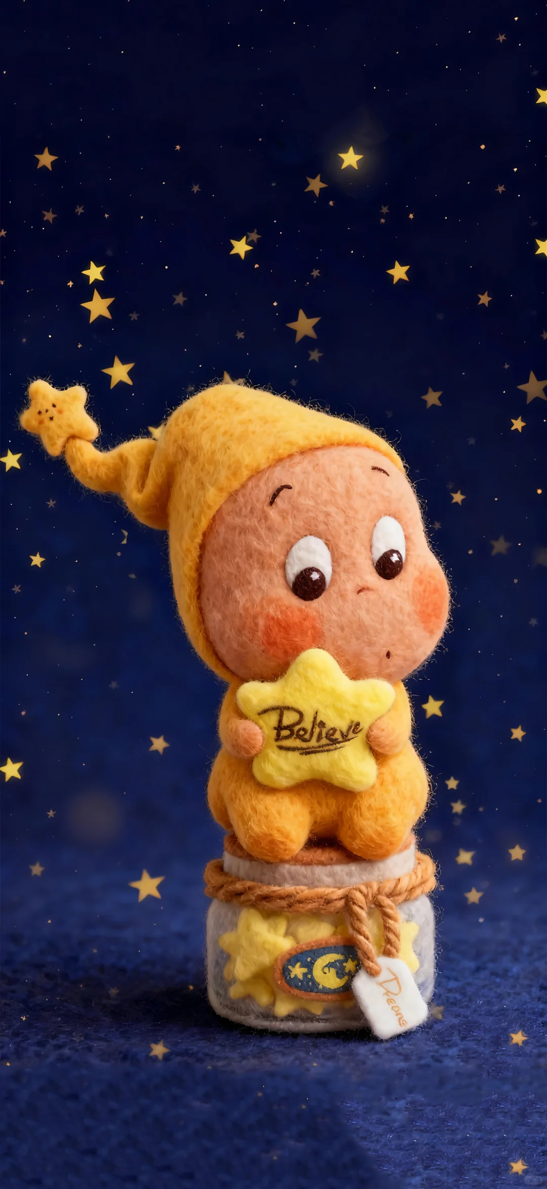 羊毛毡星星人壁纸.可爱卡通壁纸