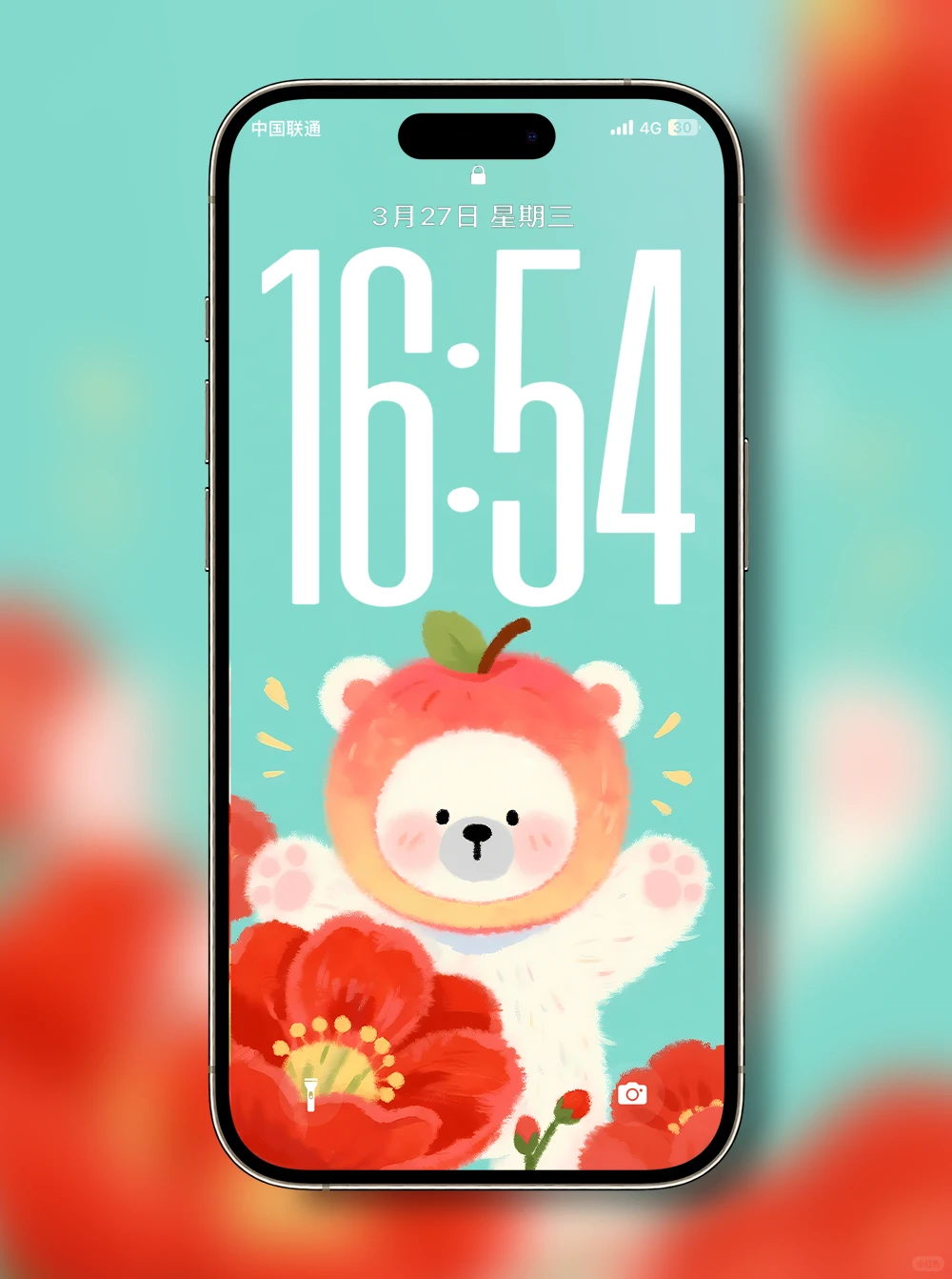 X506-桃子小熊|iPad壁纸|电脑|手机壁纸 4k