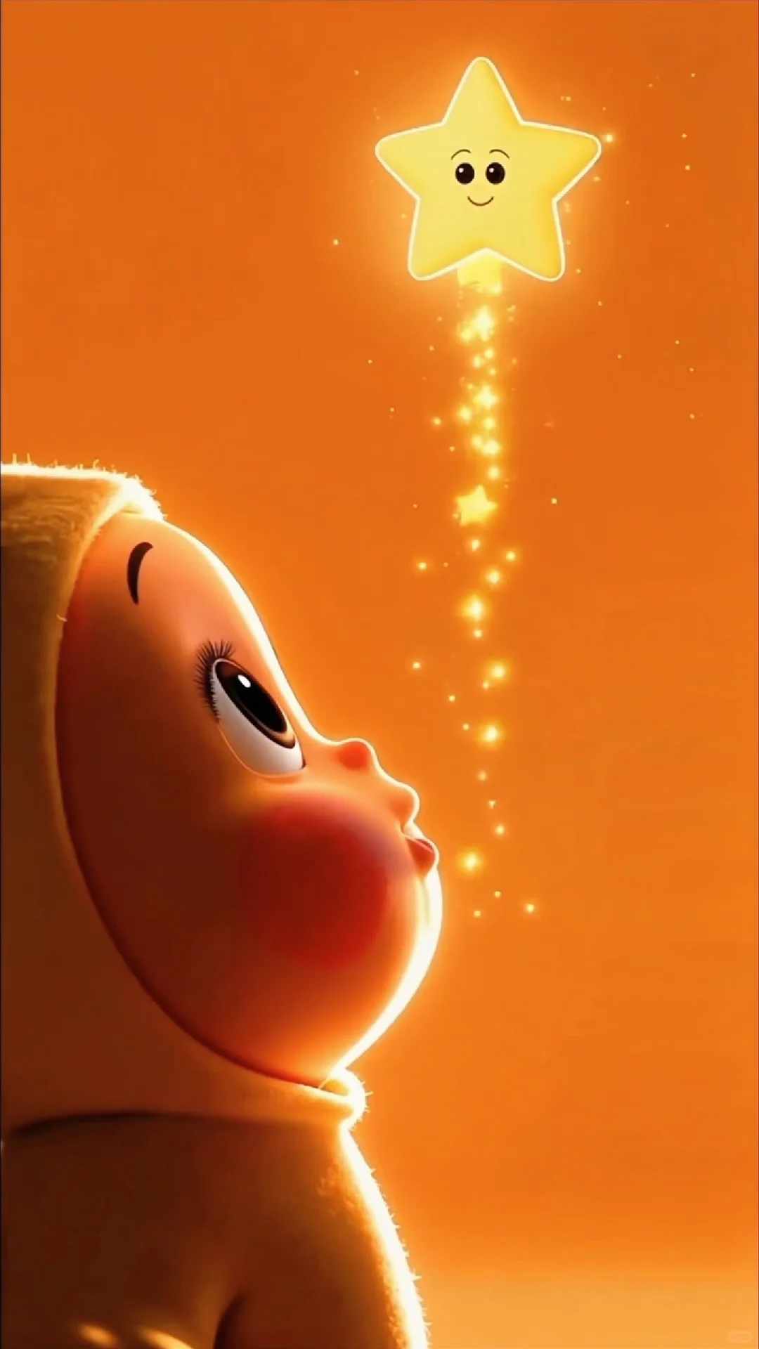动壁纸｜星星人吹星星 橙色系 高清壁纸|||
