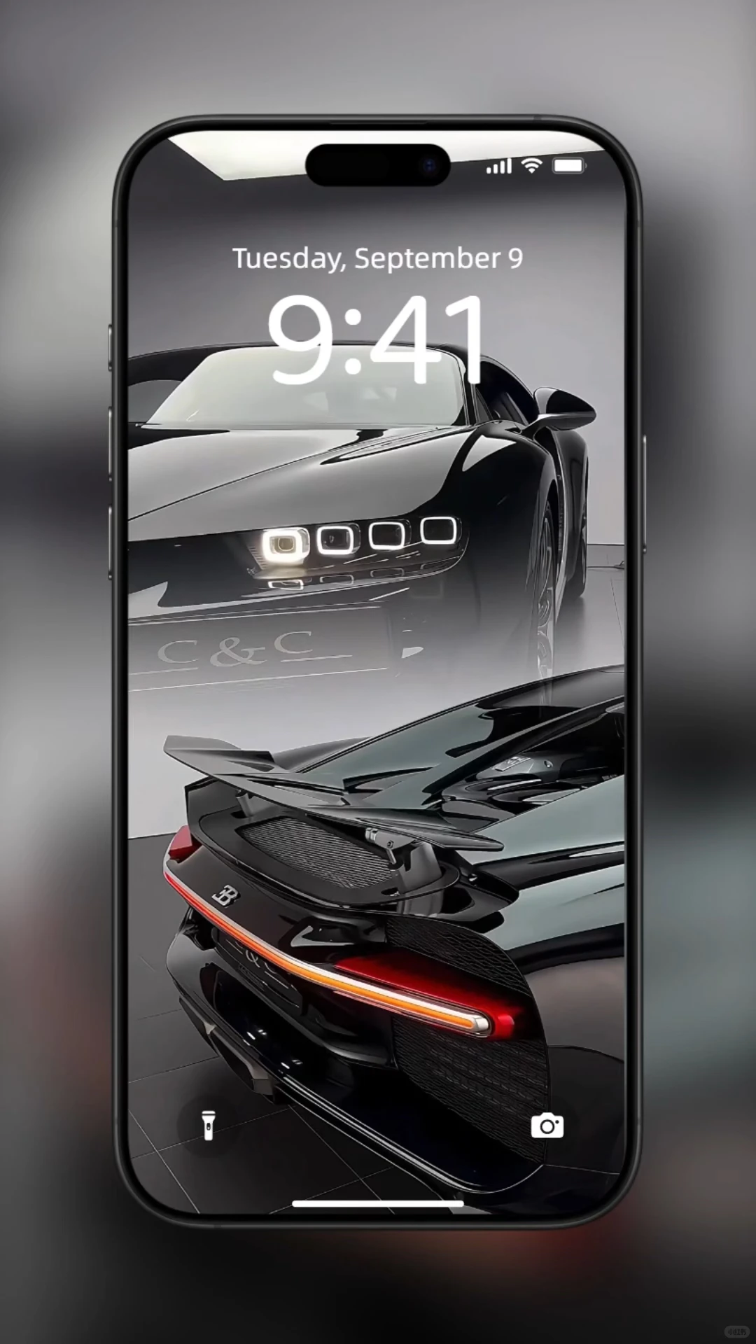 布加迪Chiron前脸与车尾动态壁纸