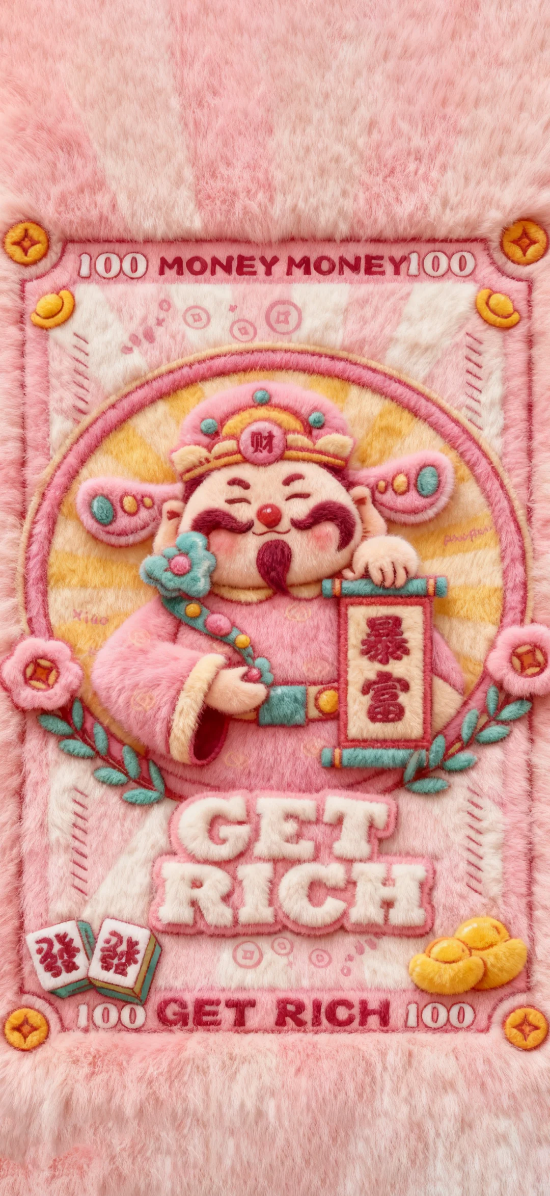 财神爷壁纸.毛绒绒壁纸.发发发
