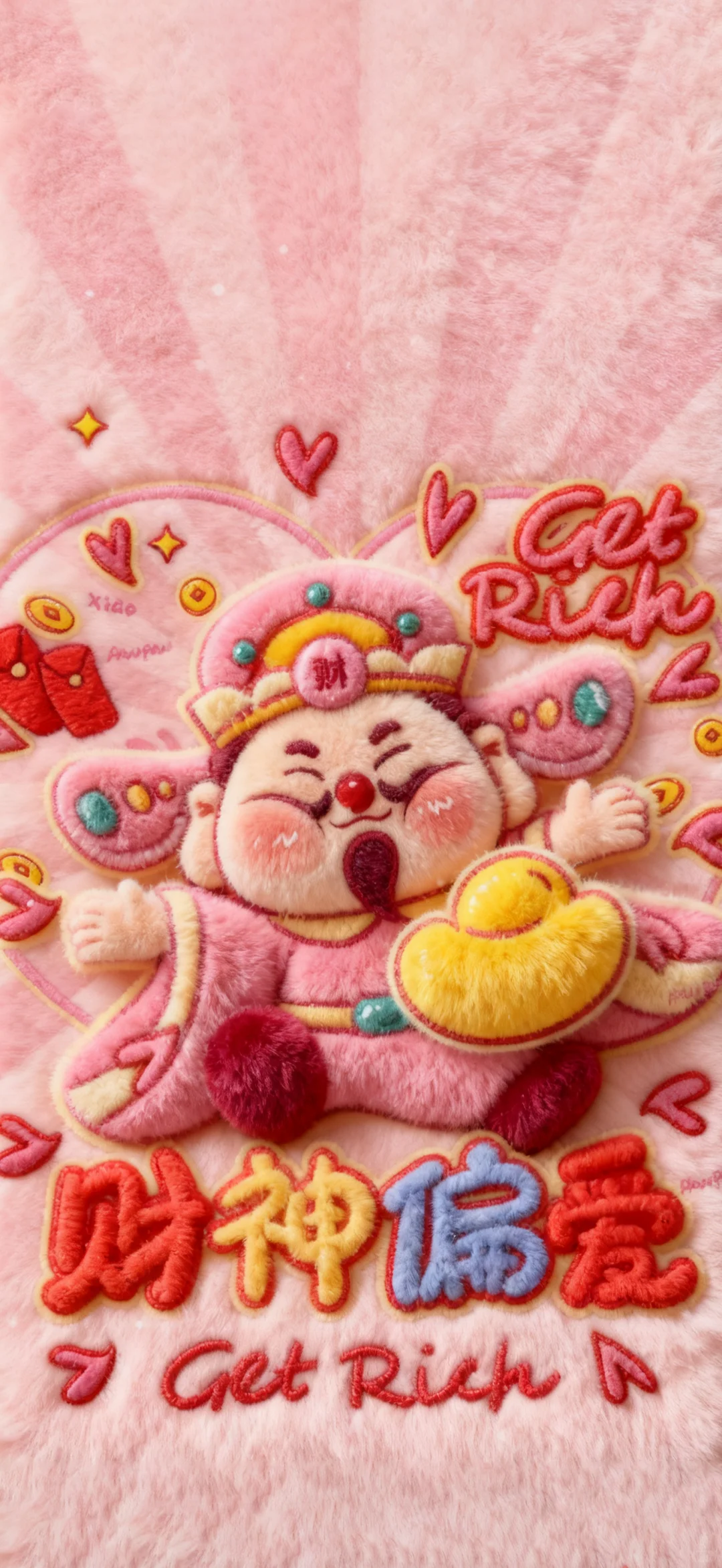 财神爷壁纸.毛绒绒壁纸.发发发