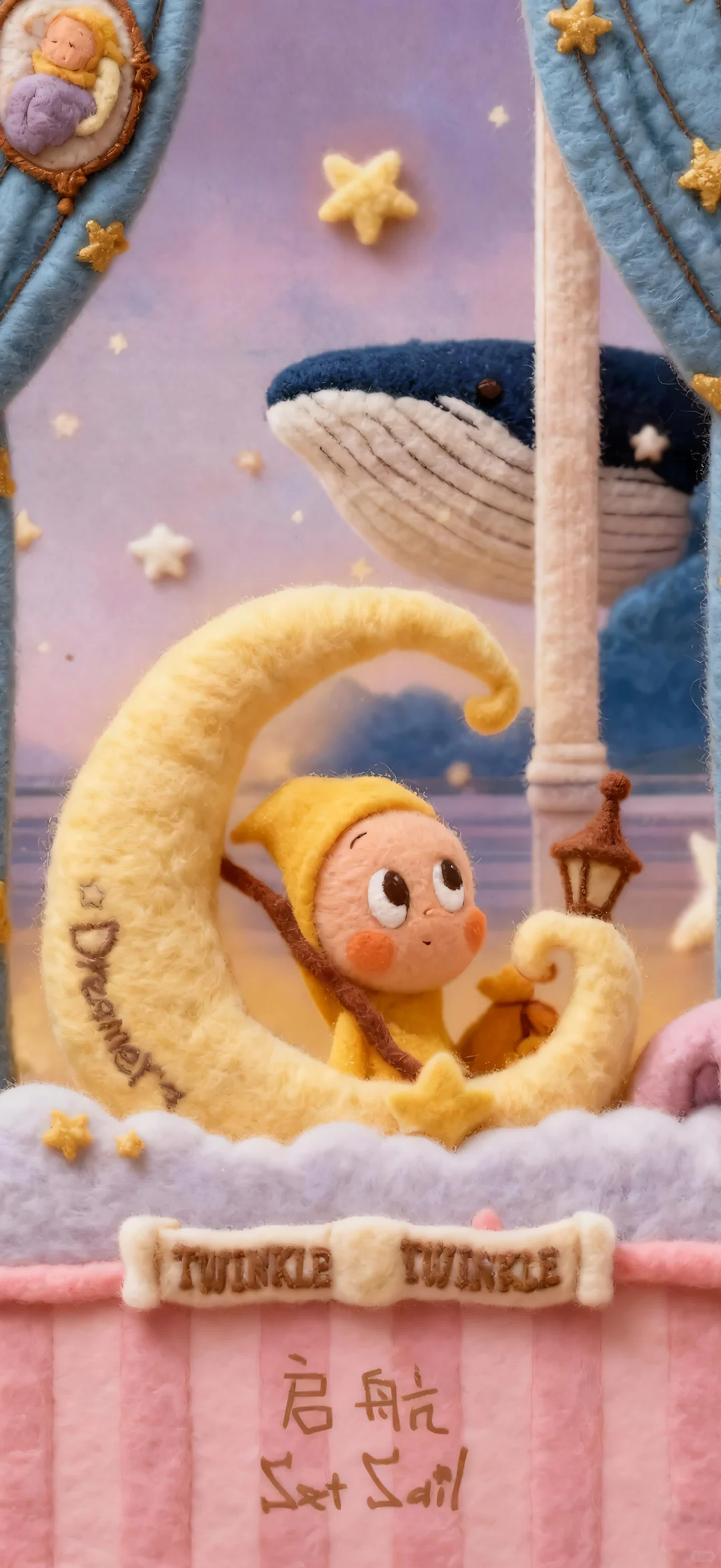 羊毛毡星星人壁纸.可爱卡通壁纸