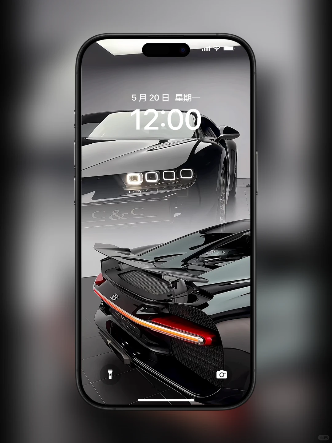 布加迪Chiron前脸与车尾动态壁纸