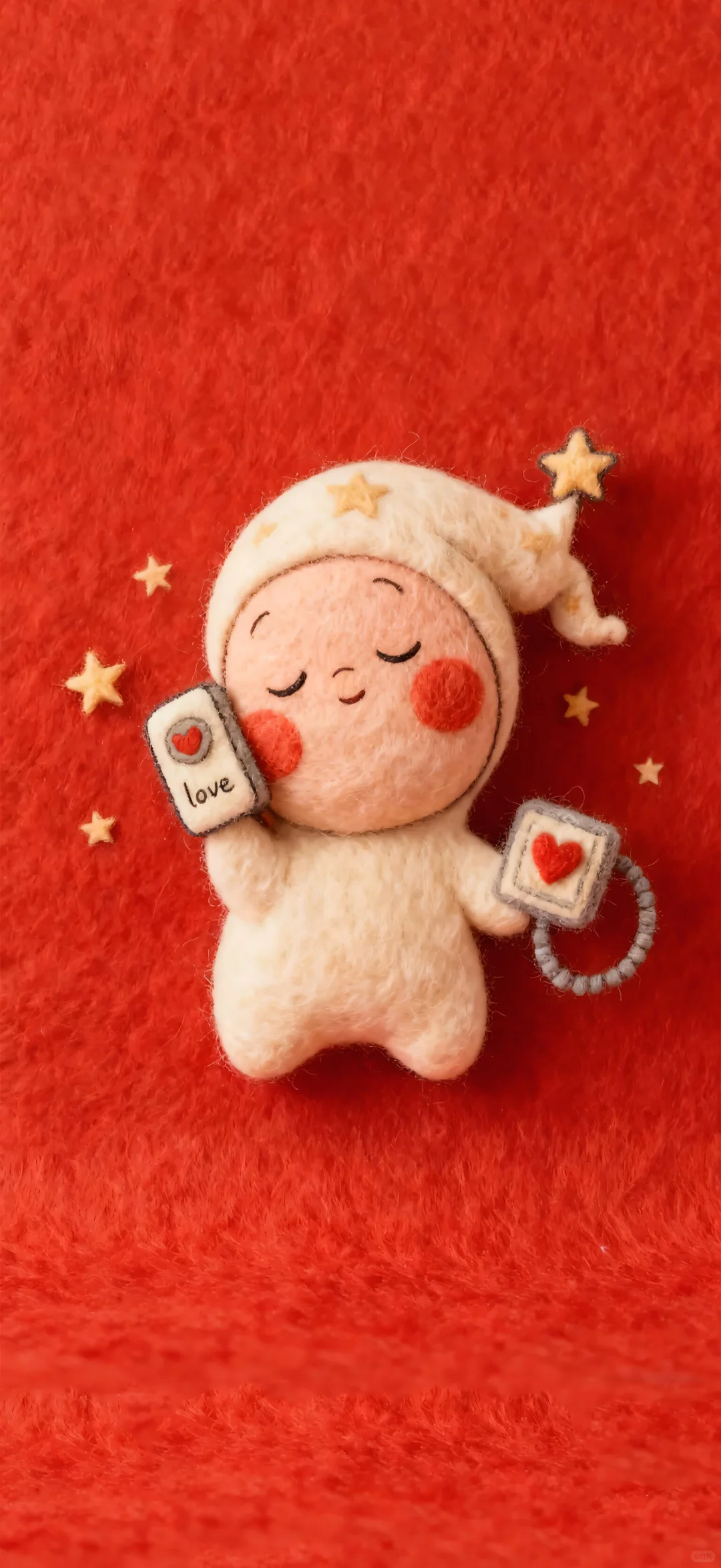 羊毛毡星星人壁纸.可爱卡通壁纸