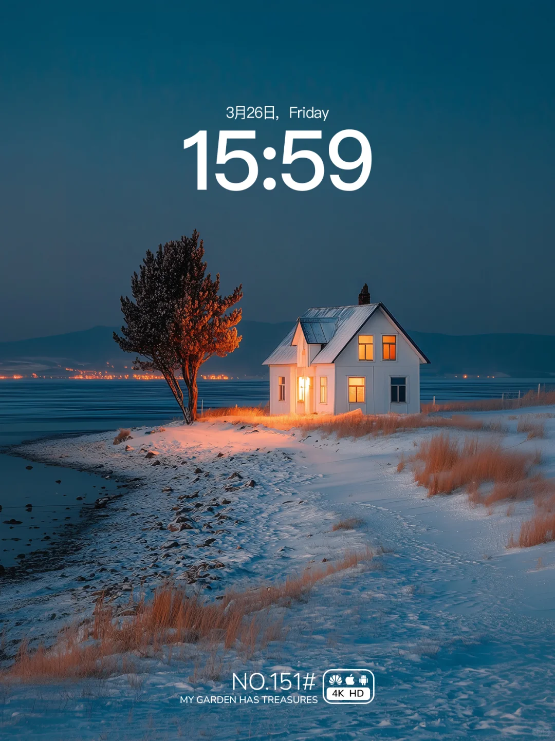 151＃冬日温暖小屋手机平板电脑壁纸4k高清