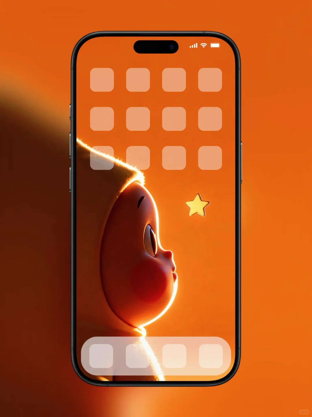 动壁纸｜星星人吹星星 橙色系 高清壁纸|||