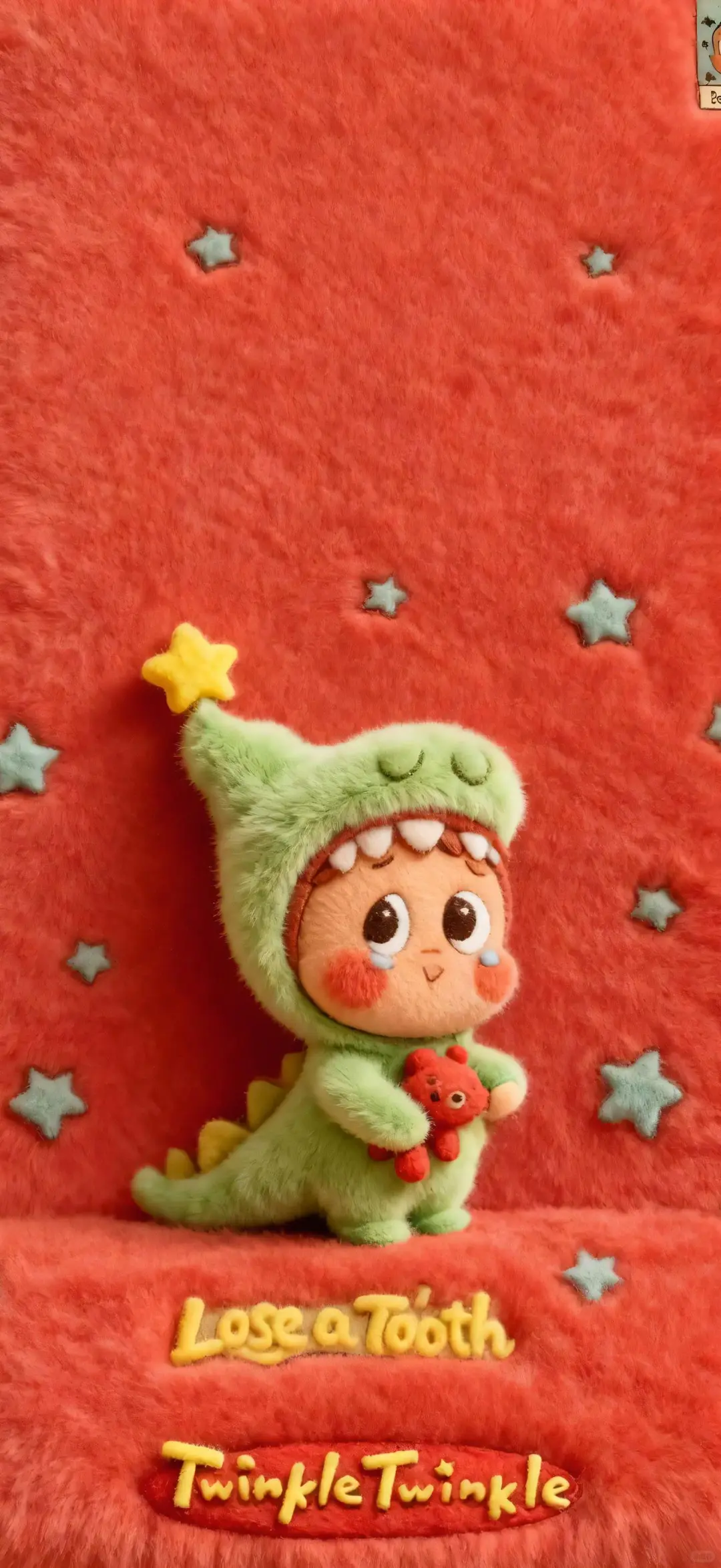 羊毛毡星星人壁纸.可爱卡通壁纸