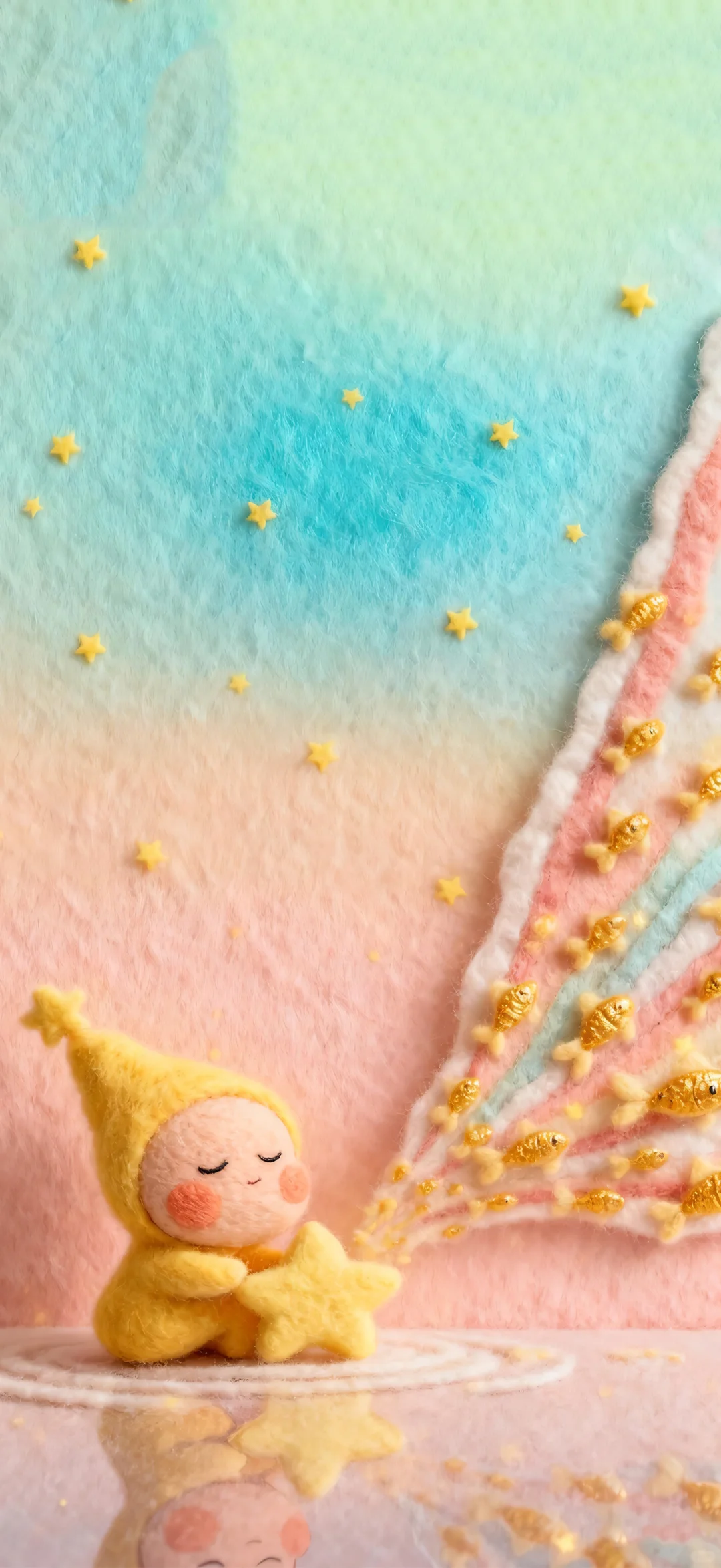 羊毛毡星星人壁纸.可爱卡通壁纸