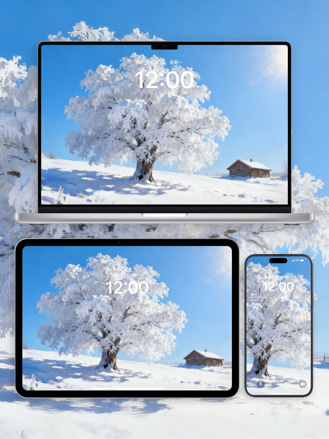 电脑壁纸 A-08冬日雪景