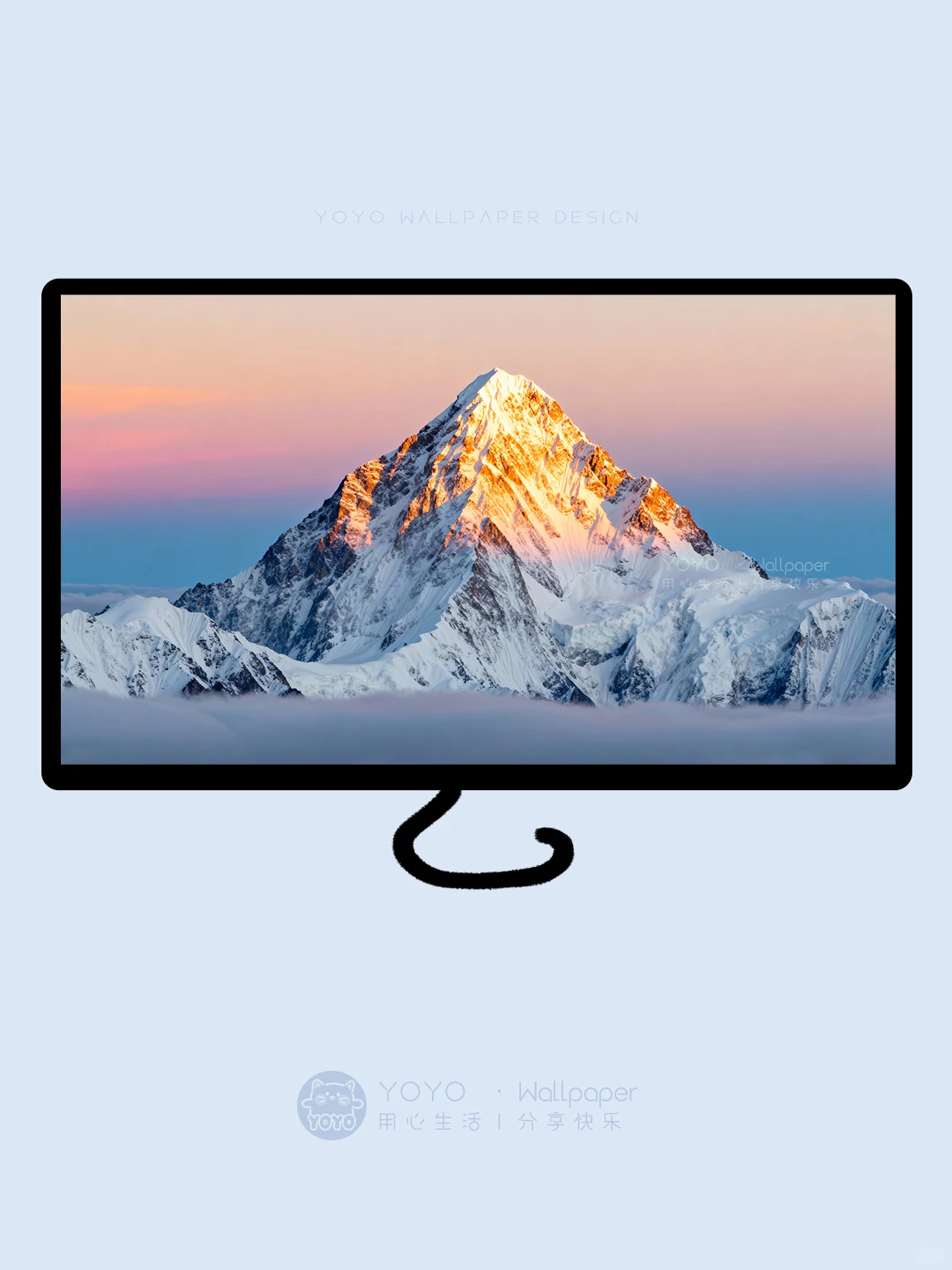 🏔️金山雪景·风景简约电脑壁纸|467