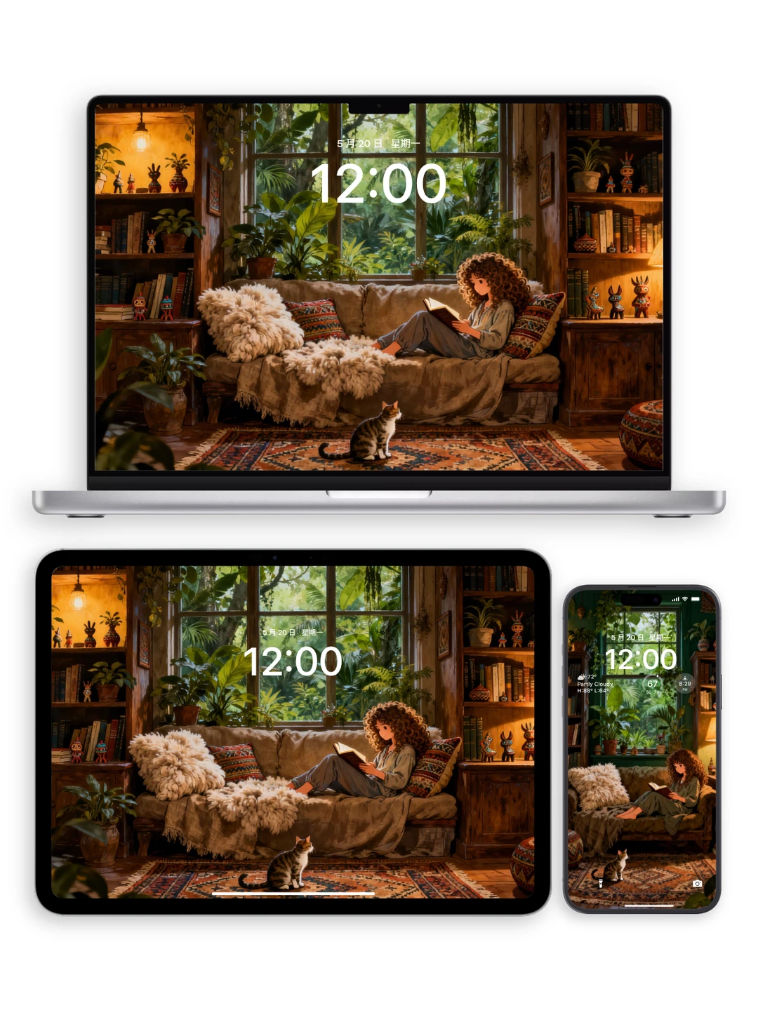 电脑|手机壁纸 A-09窗畔阅读