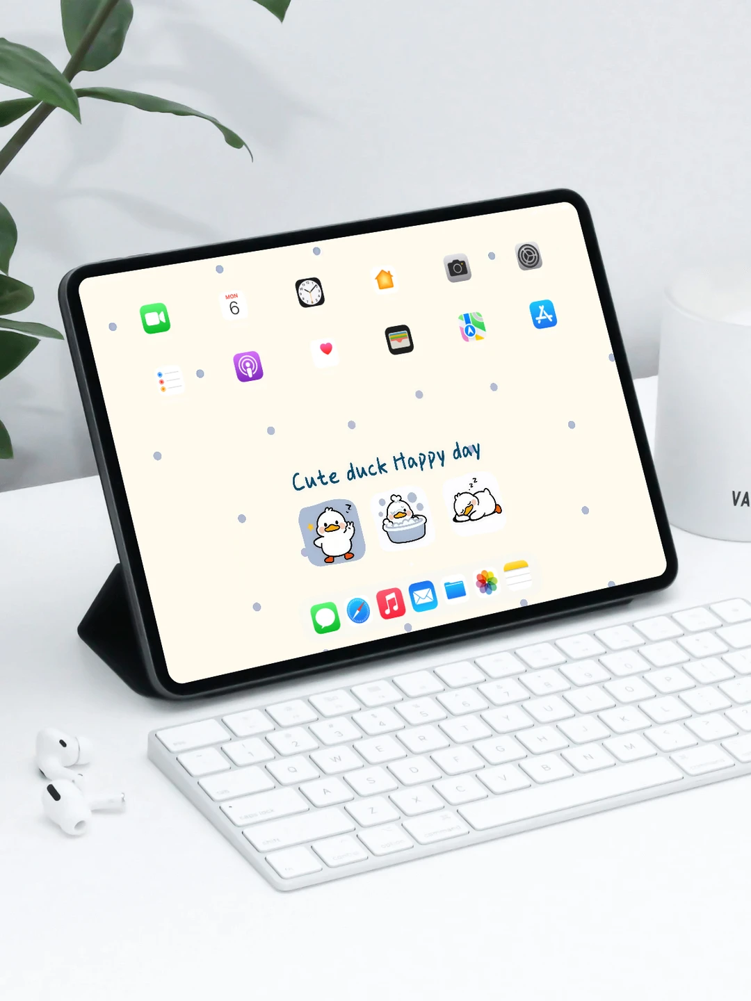 可爱鸭的一天✨治愈系平板壁纸
