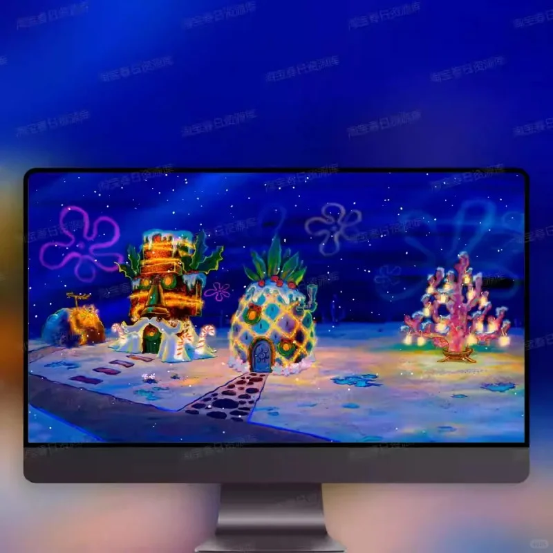 🔥海绵宝宝圣诞壁纸太可爱了！