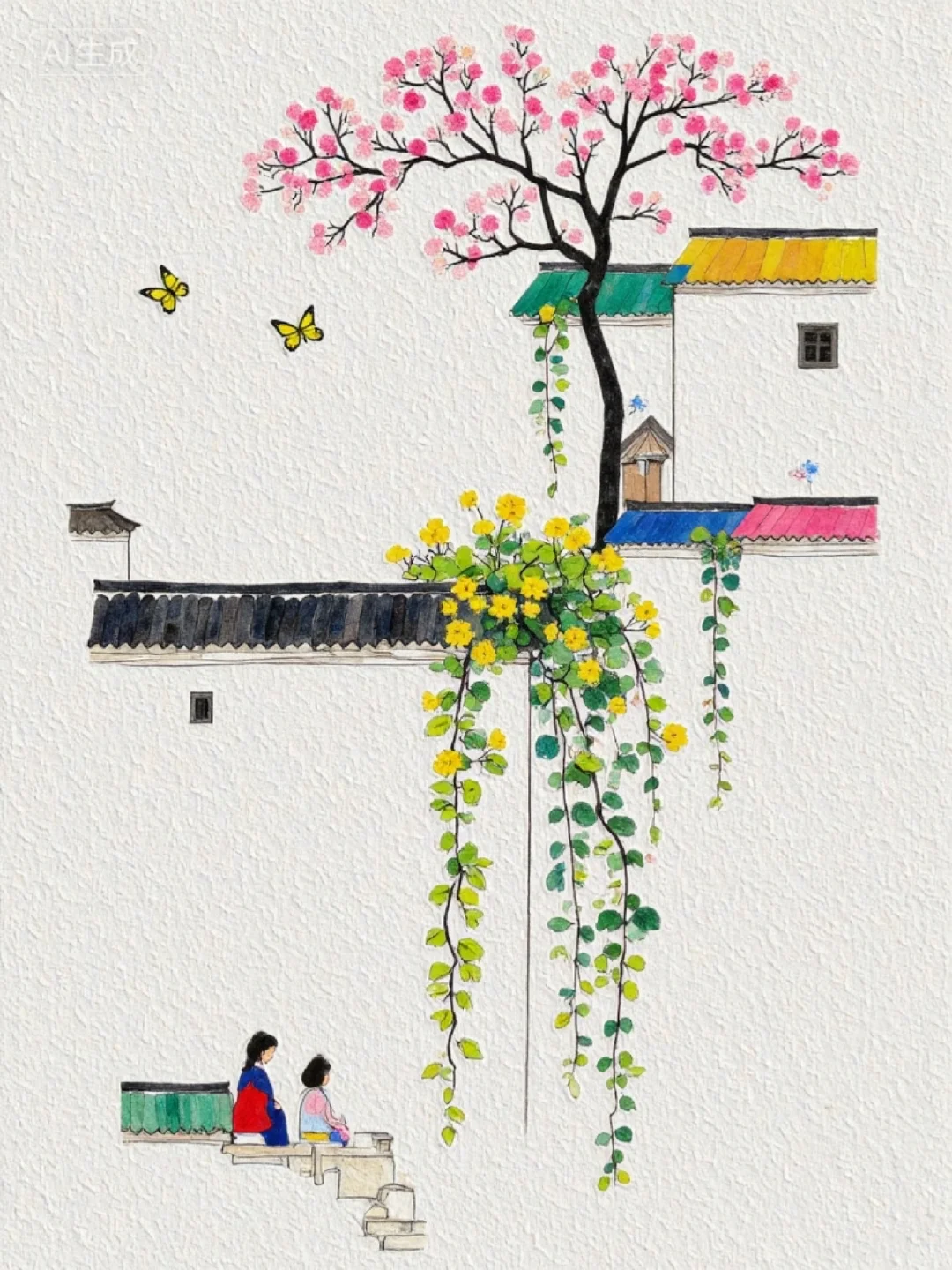 🌈治愈系插画｜书不成字，纸短情长🛶