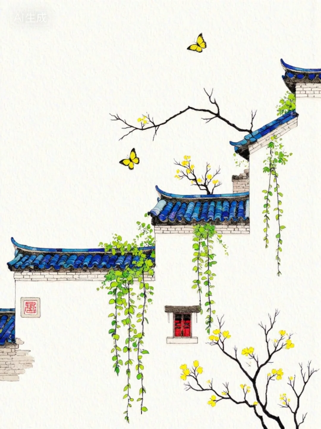 🌈治愈系插画｜书不成字，纸短情长🛶