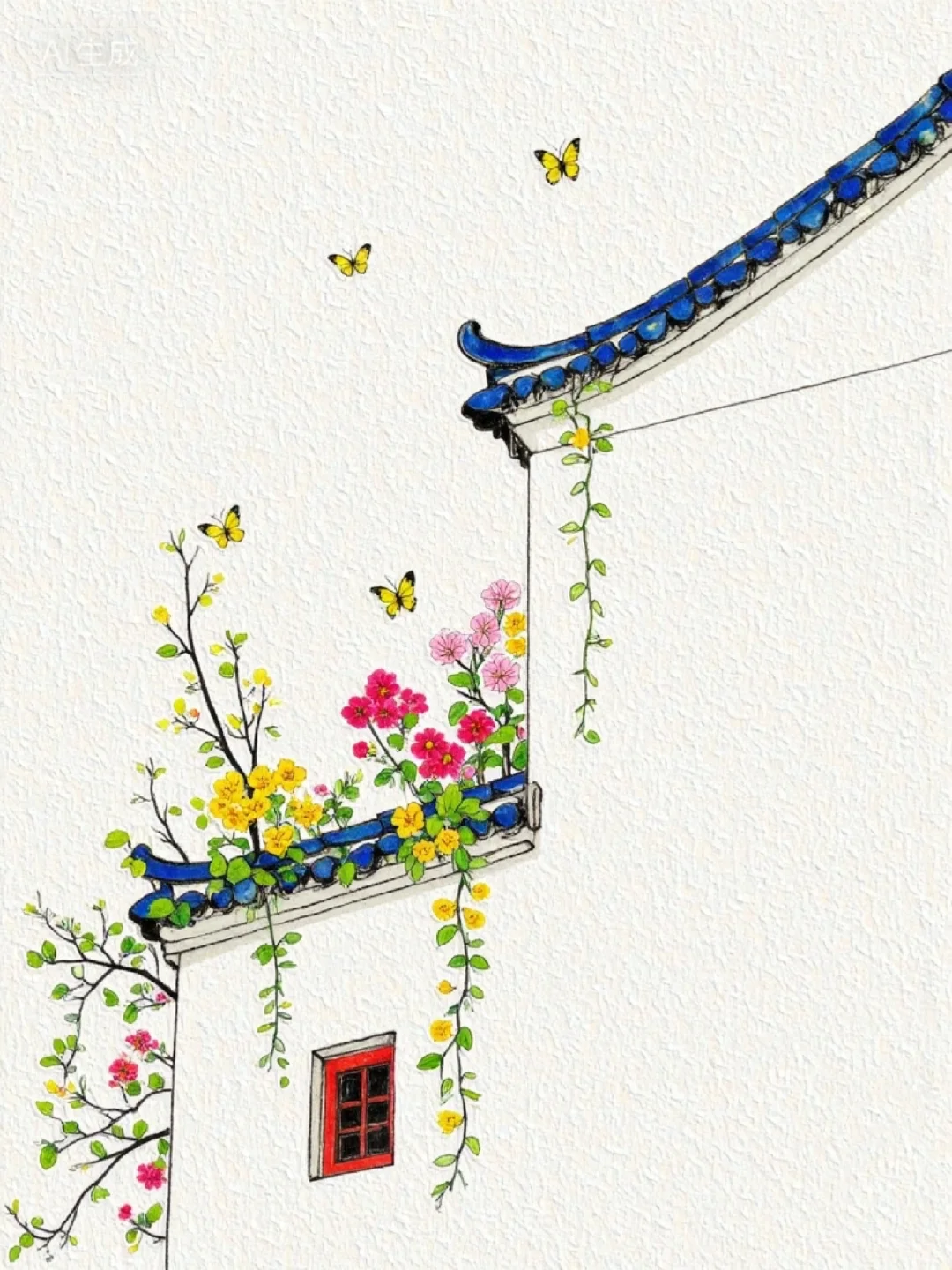 🌈治愈系插画｜书不成字，纸短情长🛶