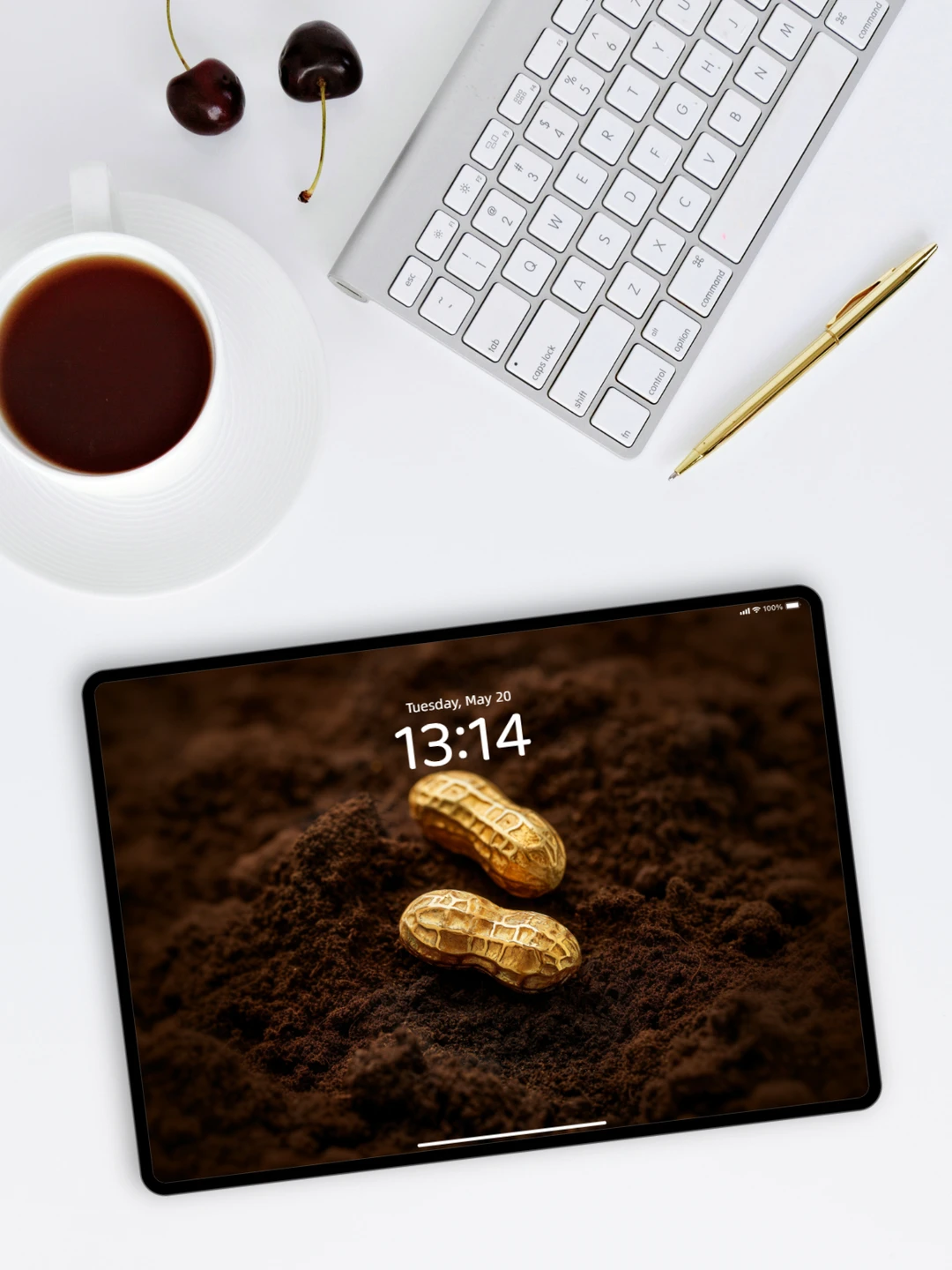 暴富壁纸 l 金色花生