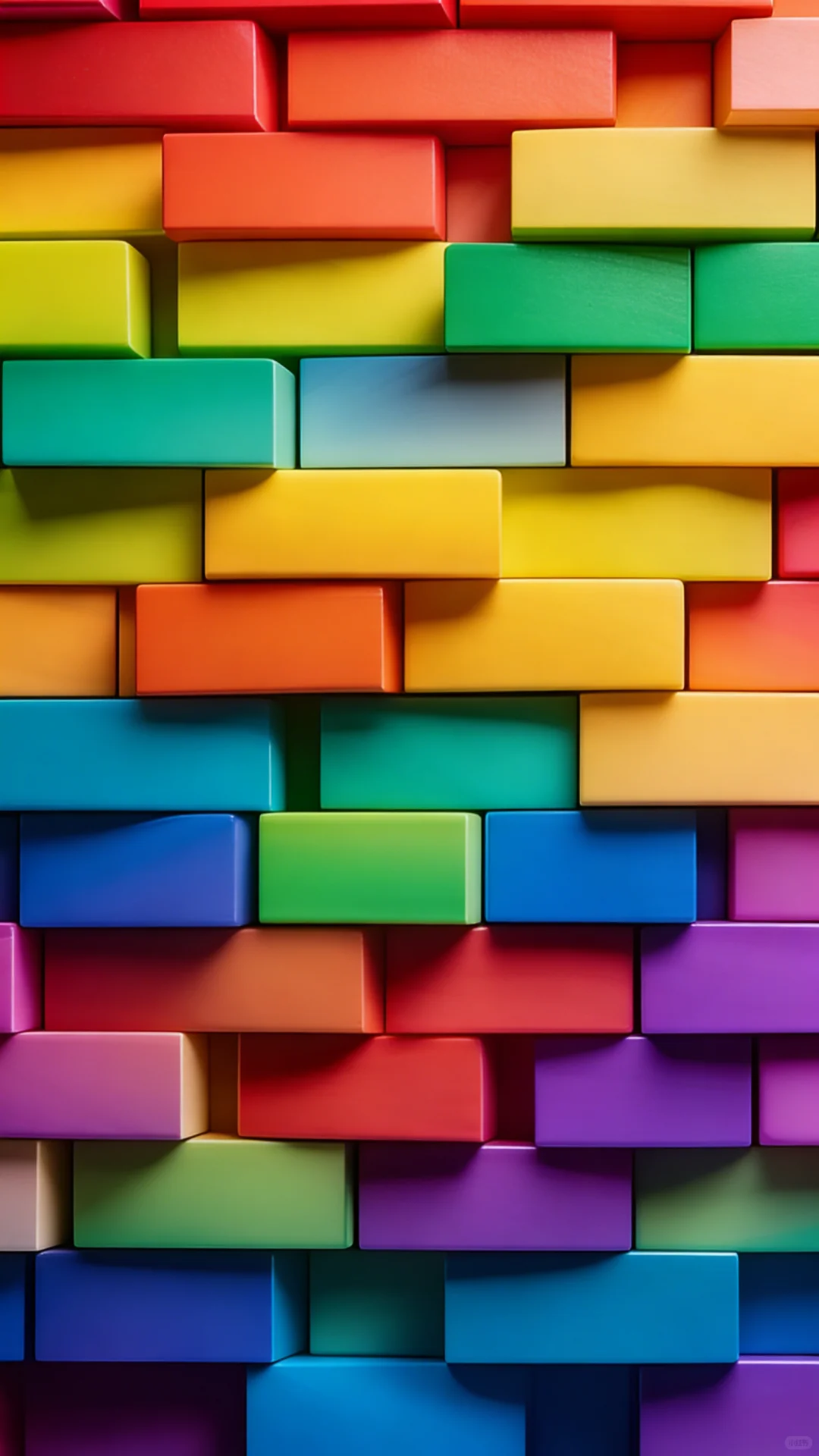 炫彩几何木纹拼贴高清手机壁纸