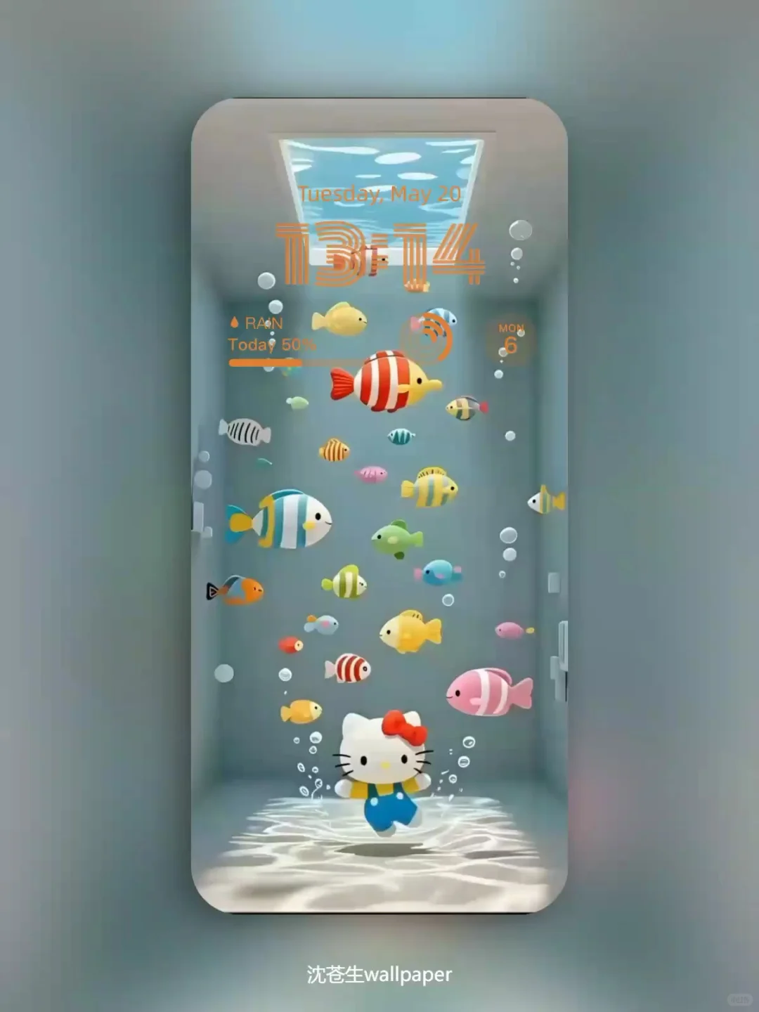 🧜‍♀️Hello Kitty金鱼壁纸｜这波海底治愈