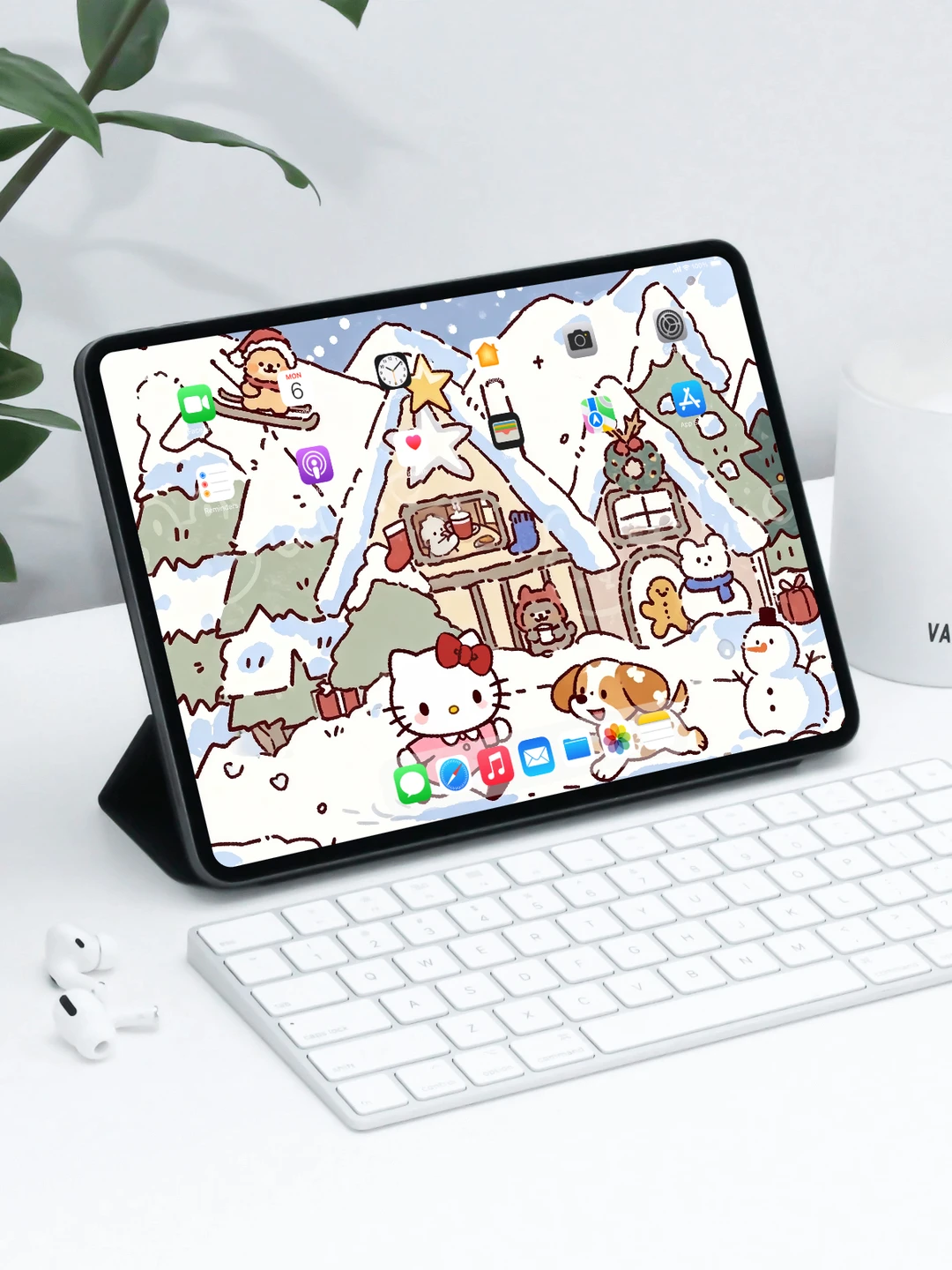 16- 平板壁纸 |下雪天| hellokitty冬日壁纸