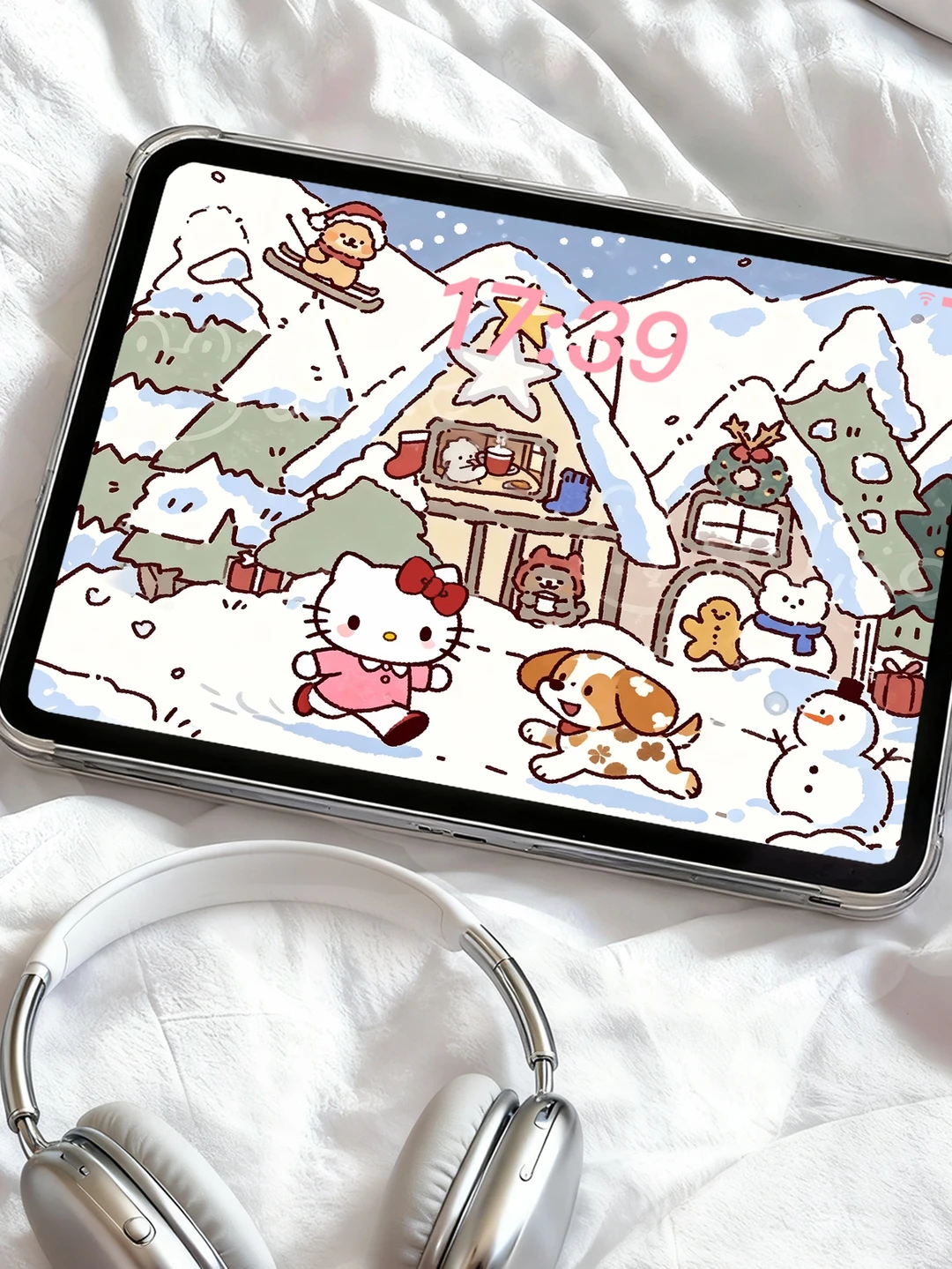 16- 平板壁纸 |下雪天| hellokitty冬日壁纸