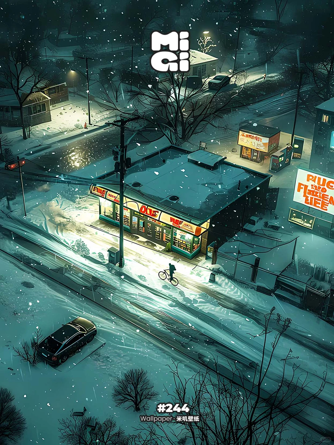 壁纸 | 雪夜便利店 | 244