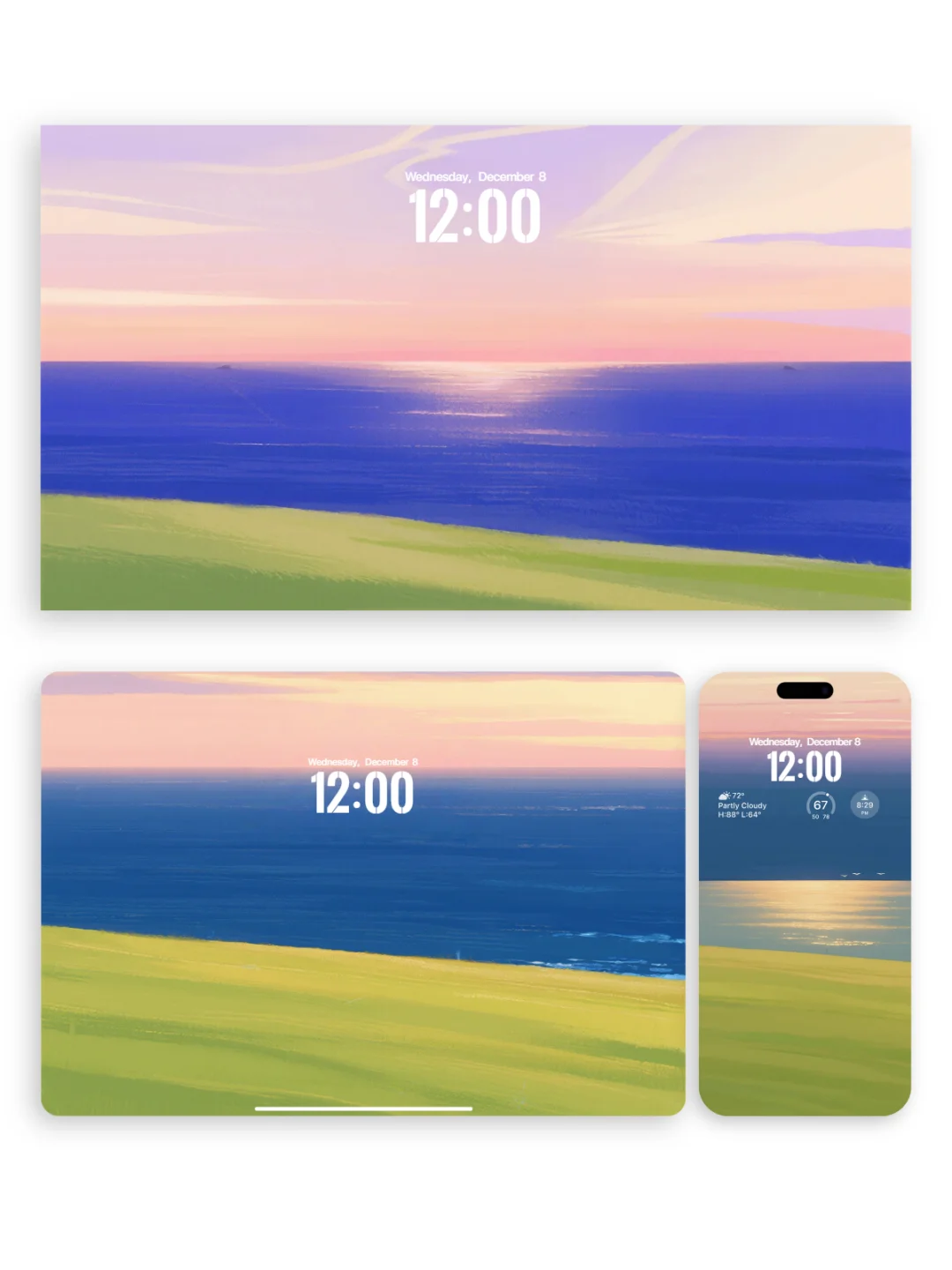 高级感流动海景壁纸✨黄金时刻温柔住了！