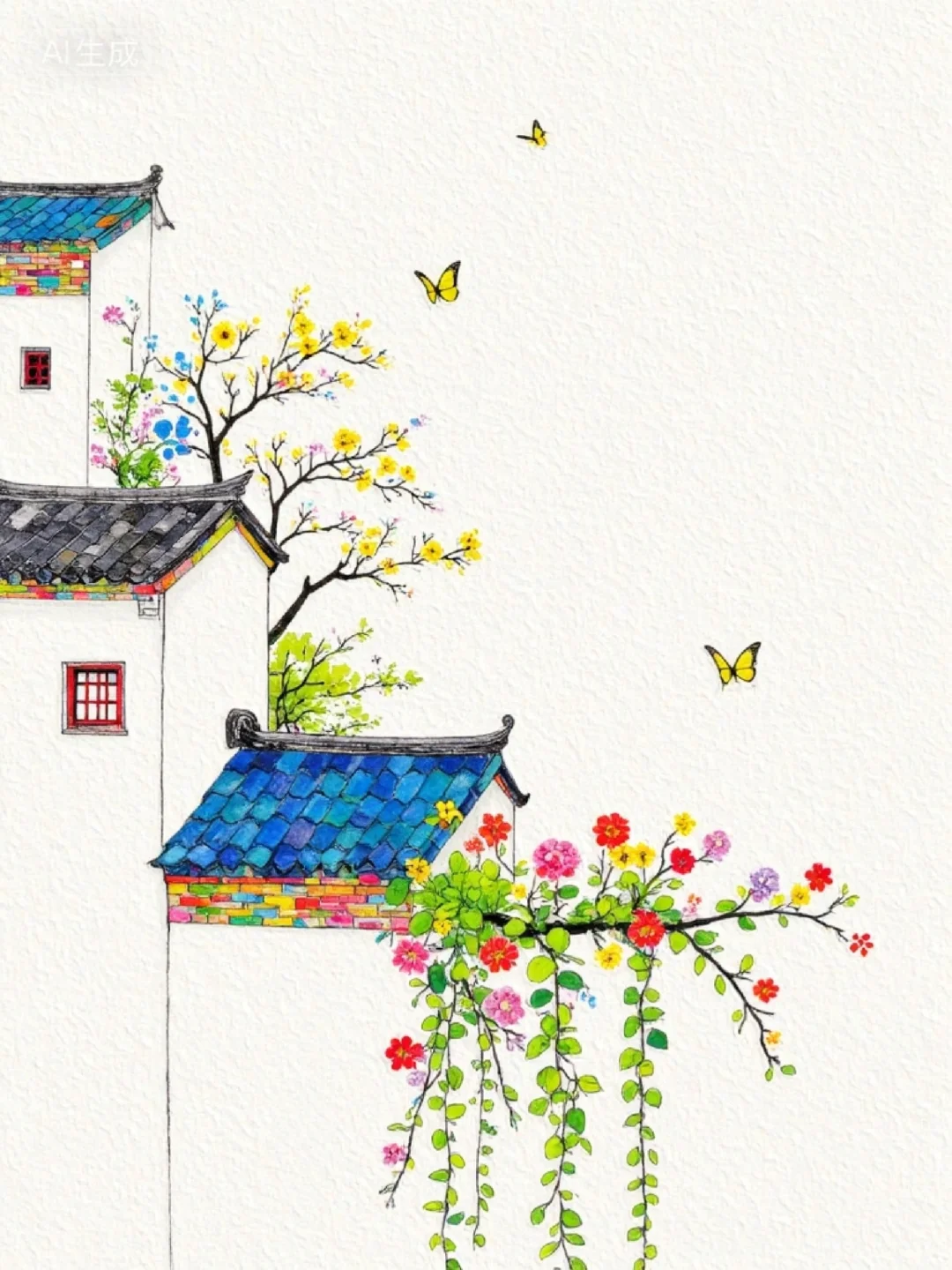 🌈治愈系插画｜书不成字，纸短情长🛶