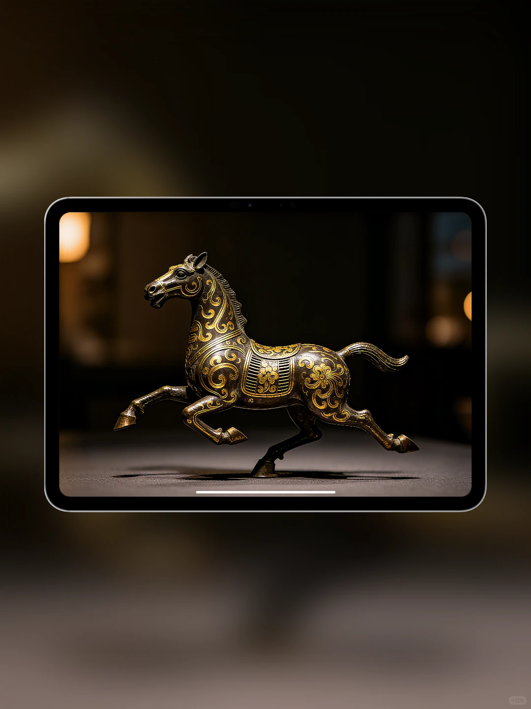 马年壁纸：金线描