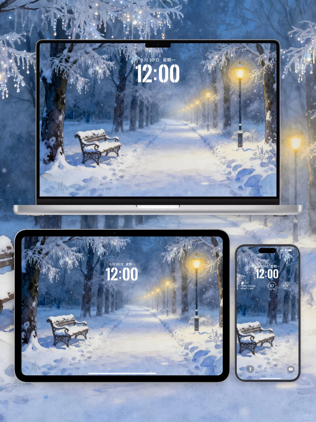 电脑壁纸 A-08冬日雪景