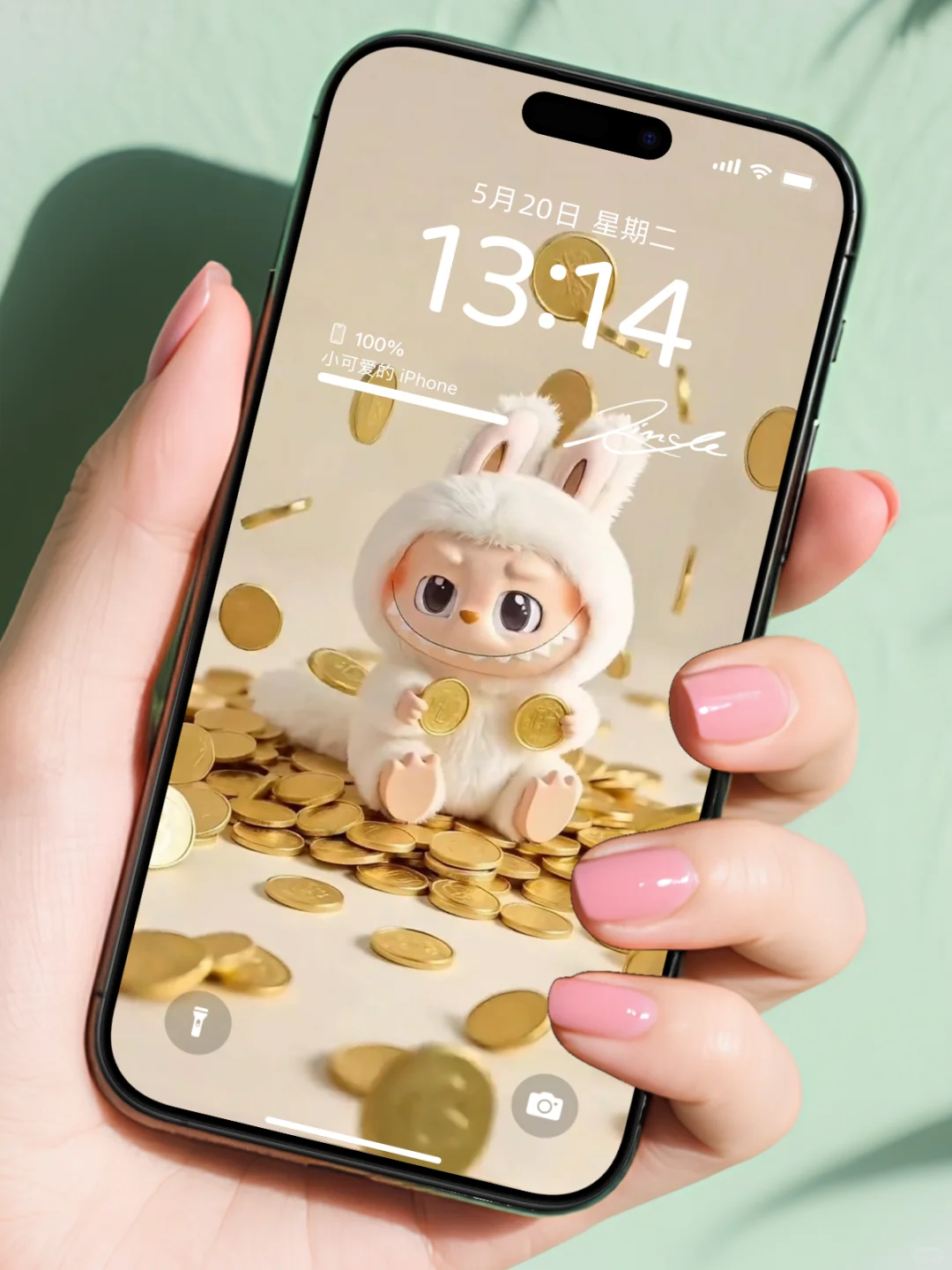 金币labubu壁纸 祝各位宝子们早日暴富