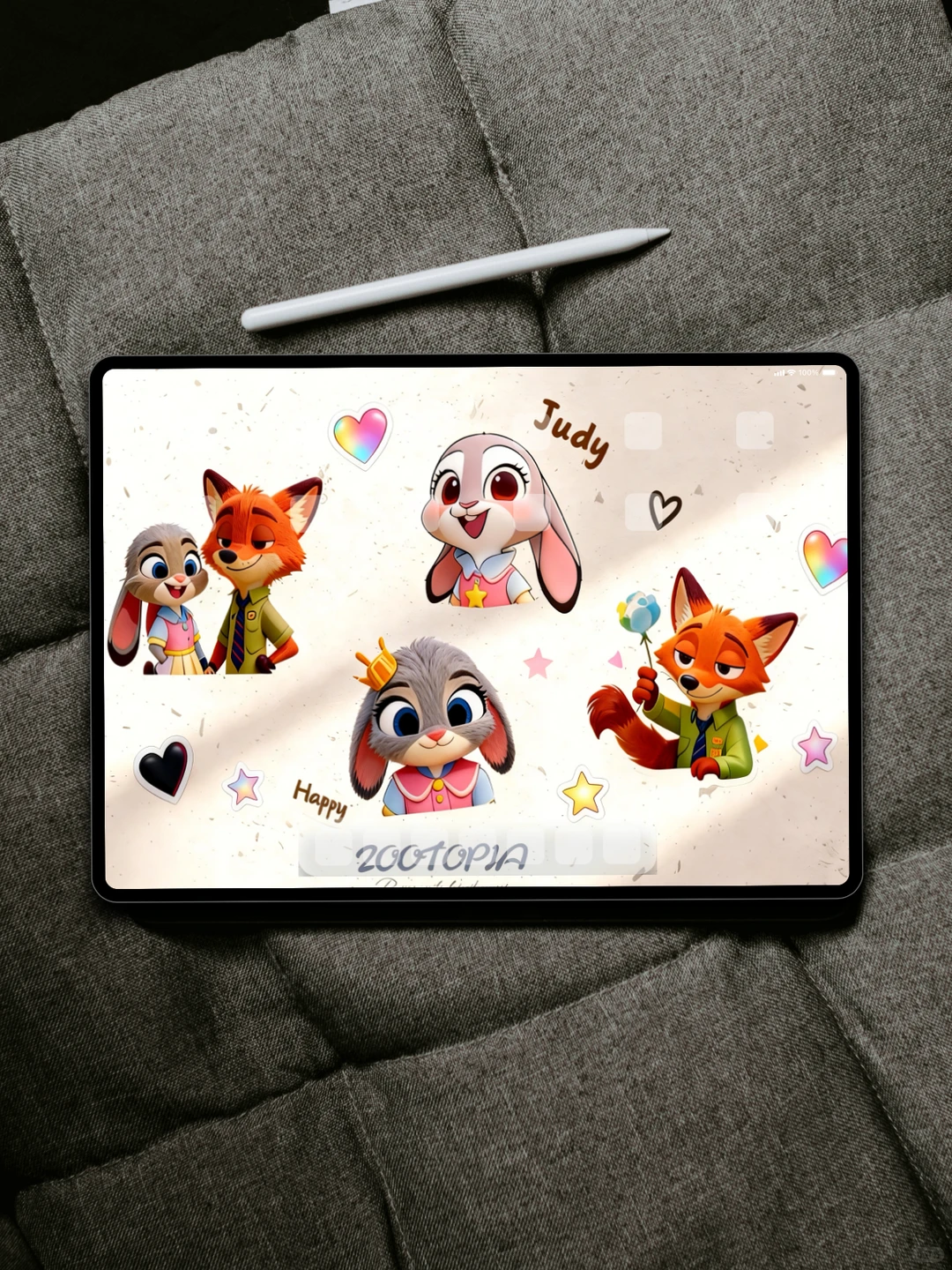 疯狂动物城ipad可爱壁纸