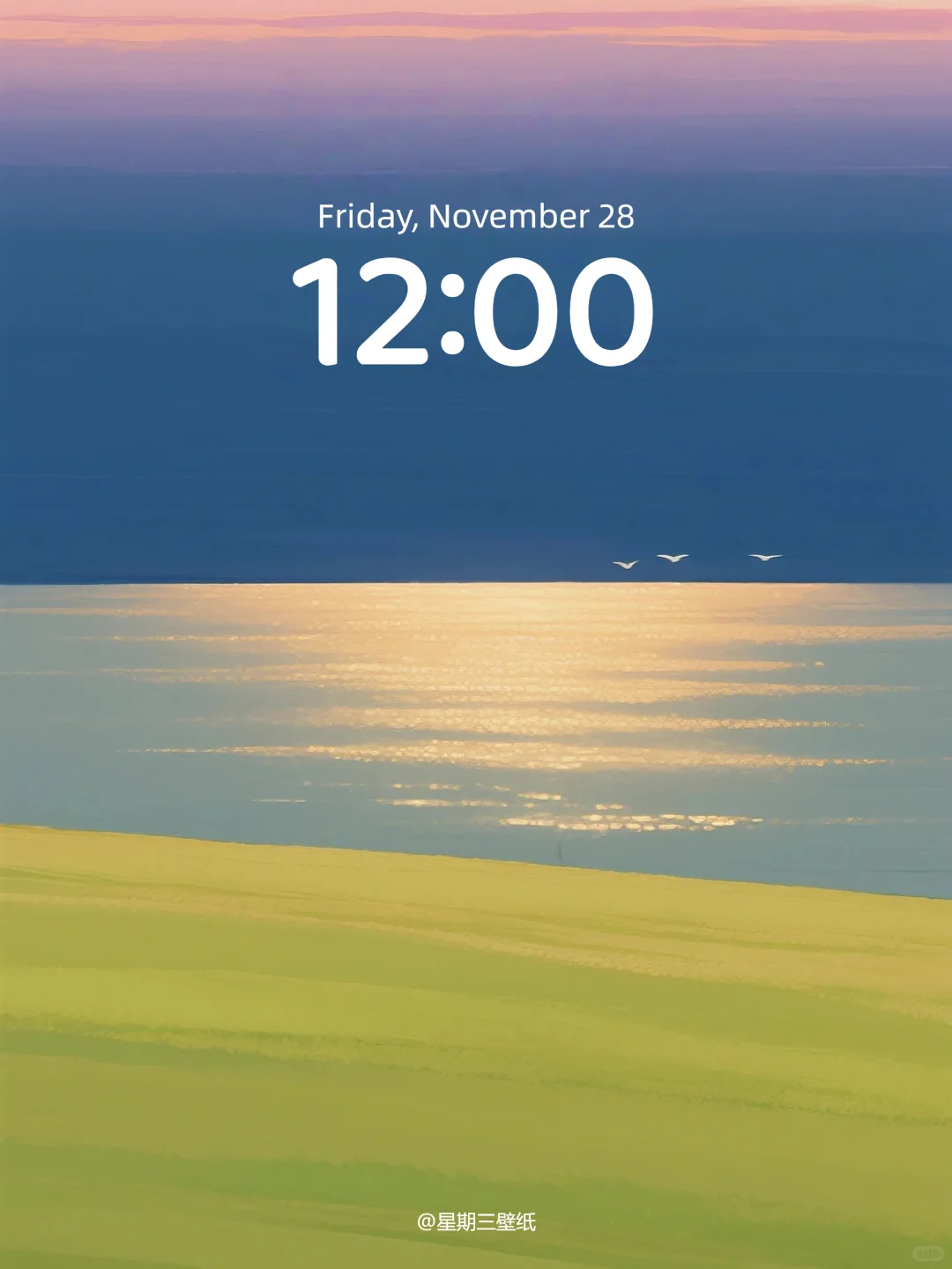 高级感流动海景壁纸✨黄金时刻温柔住了！