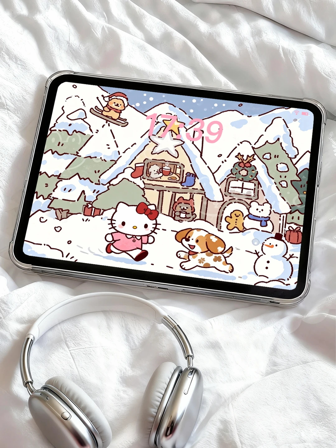 16- 平板壁纸 |下雪天| hellokitty冬日壁纸