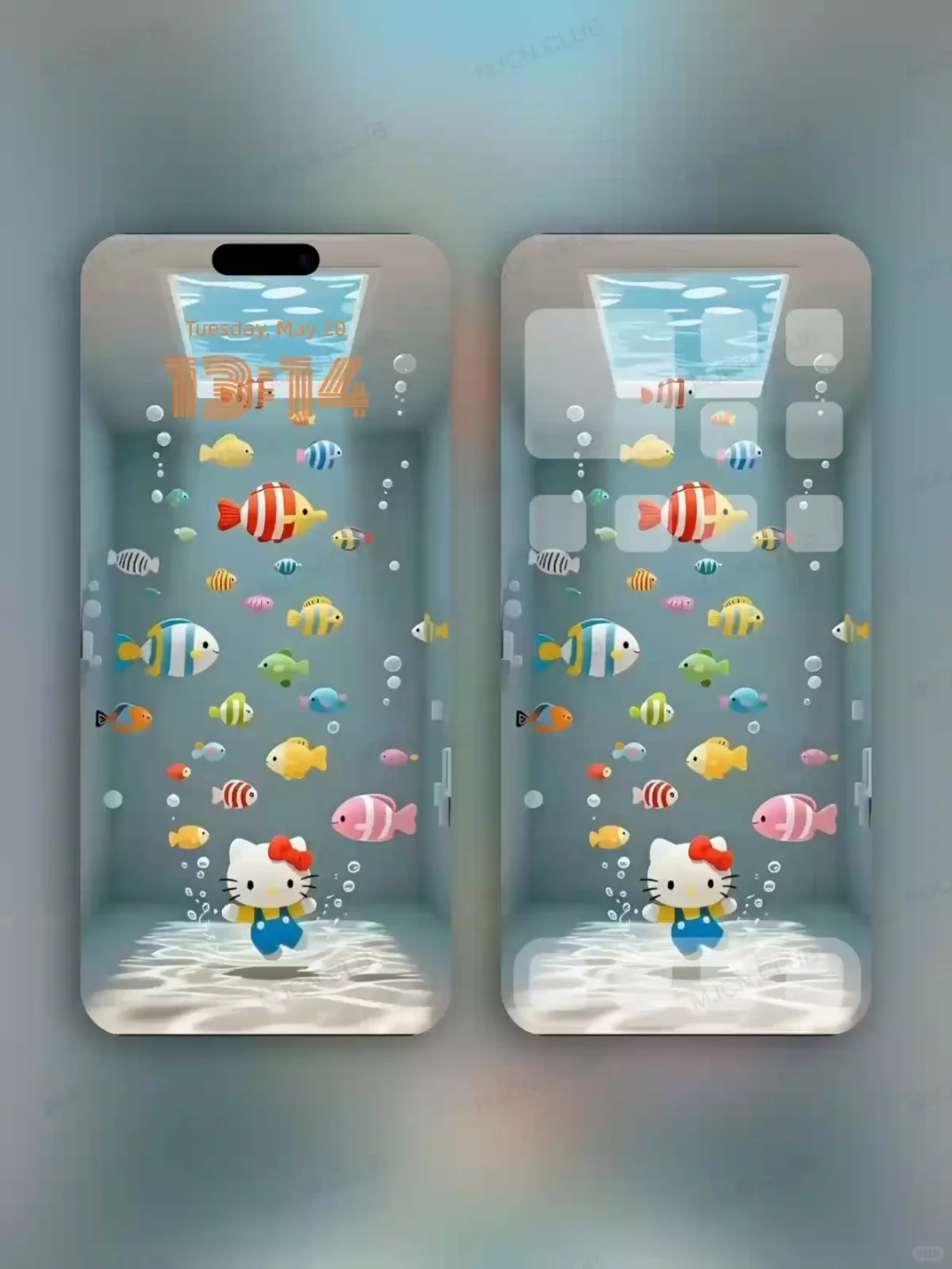 🧜‍♀️Hello Kitty金鱼壁纸｜这波海底治愈