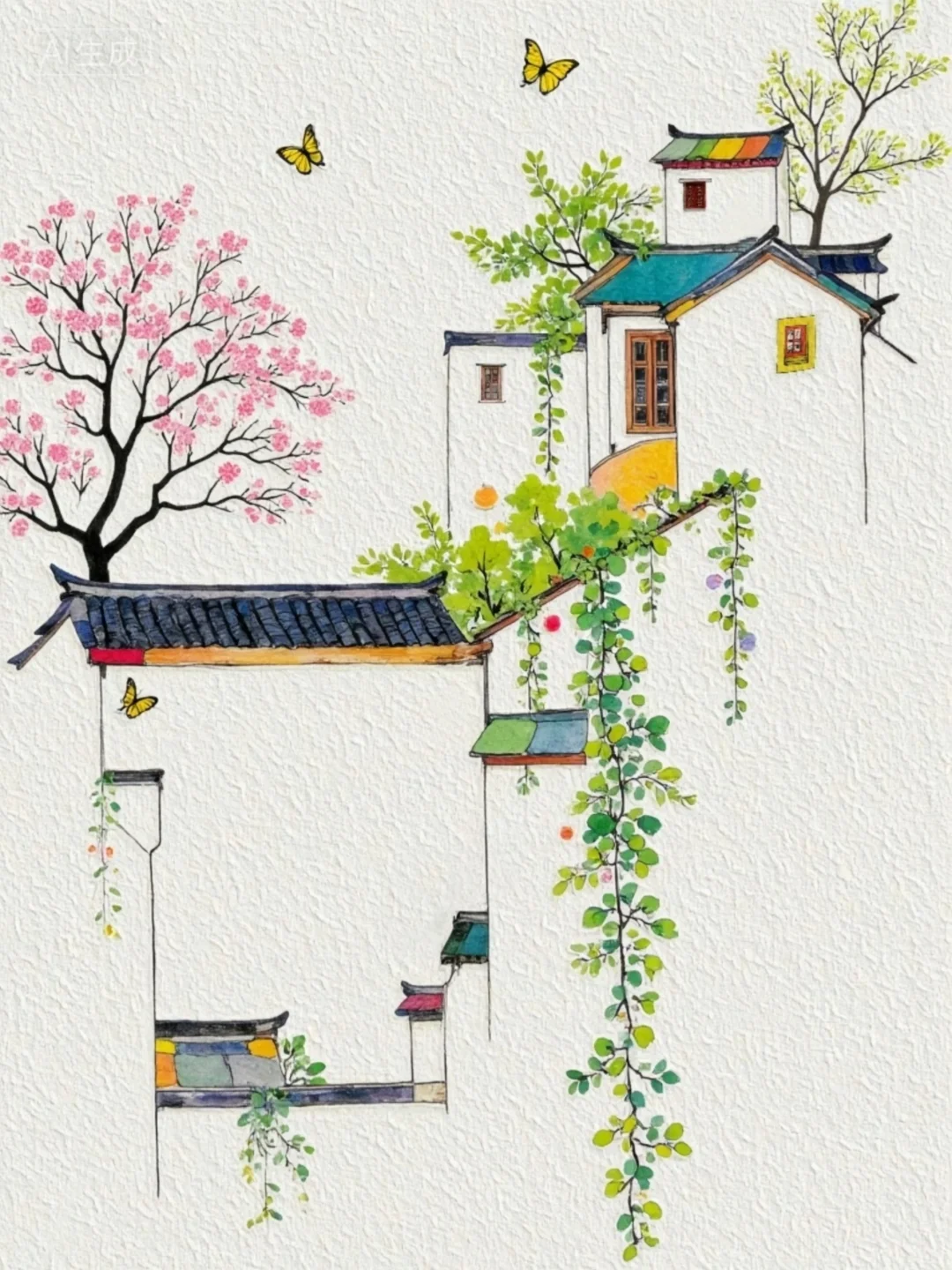 🌈治愈系插画｜书不成字，纸短情长🛶