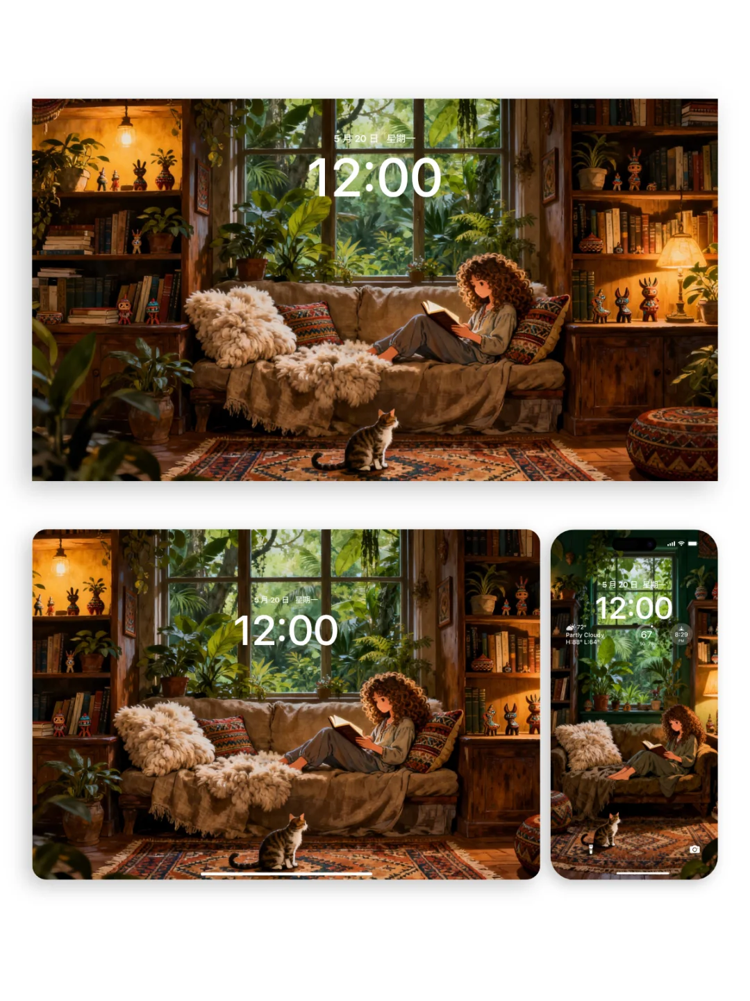 电脑|手机壁纸 A-09窗畔阅读